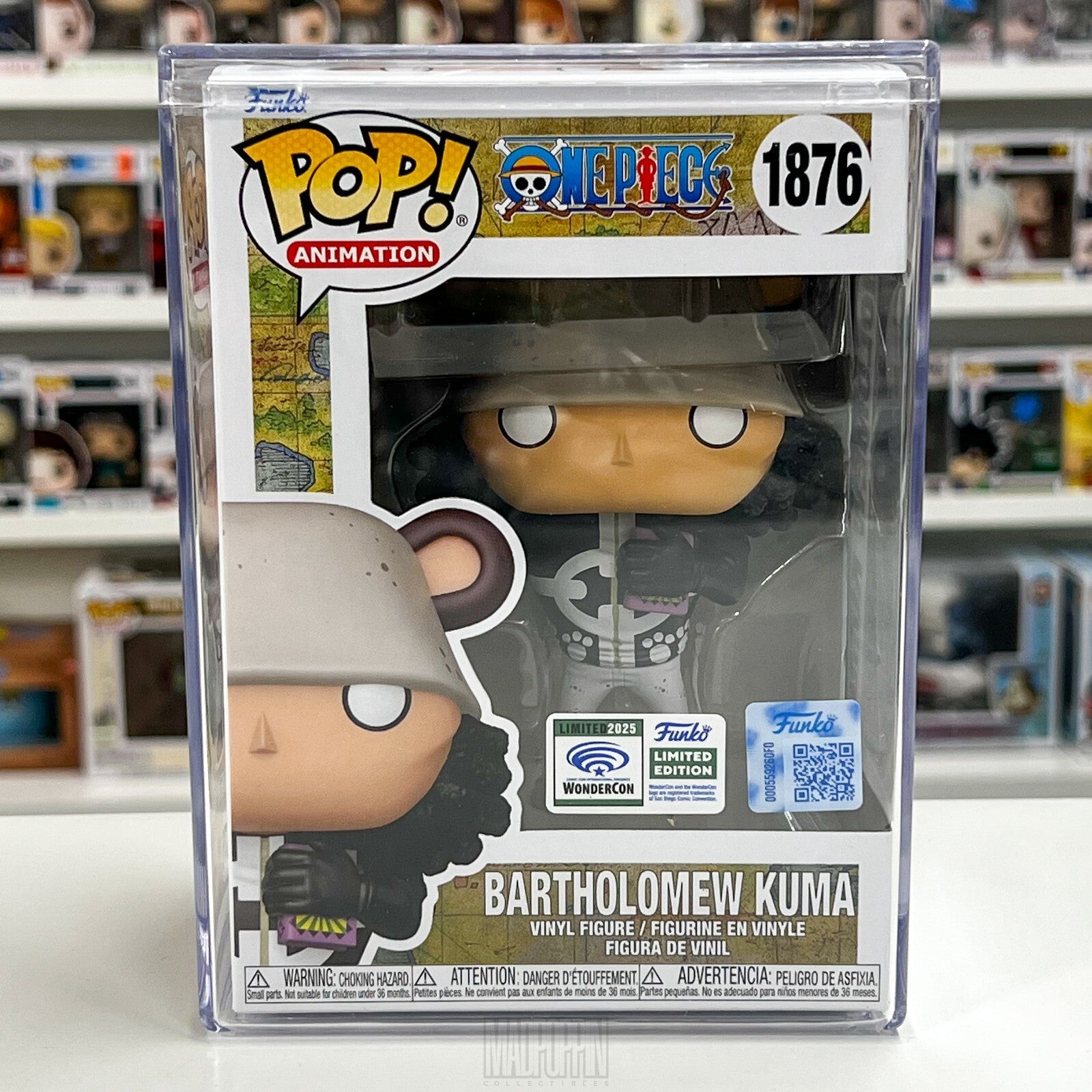 Funko Pop Anime One Piece Bartholomew Kuma WonderCon 2025 Official Sticker 1876