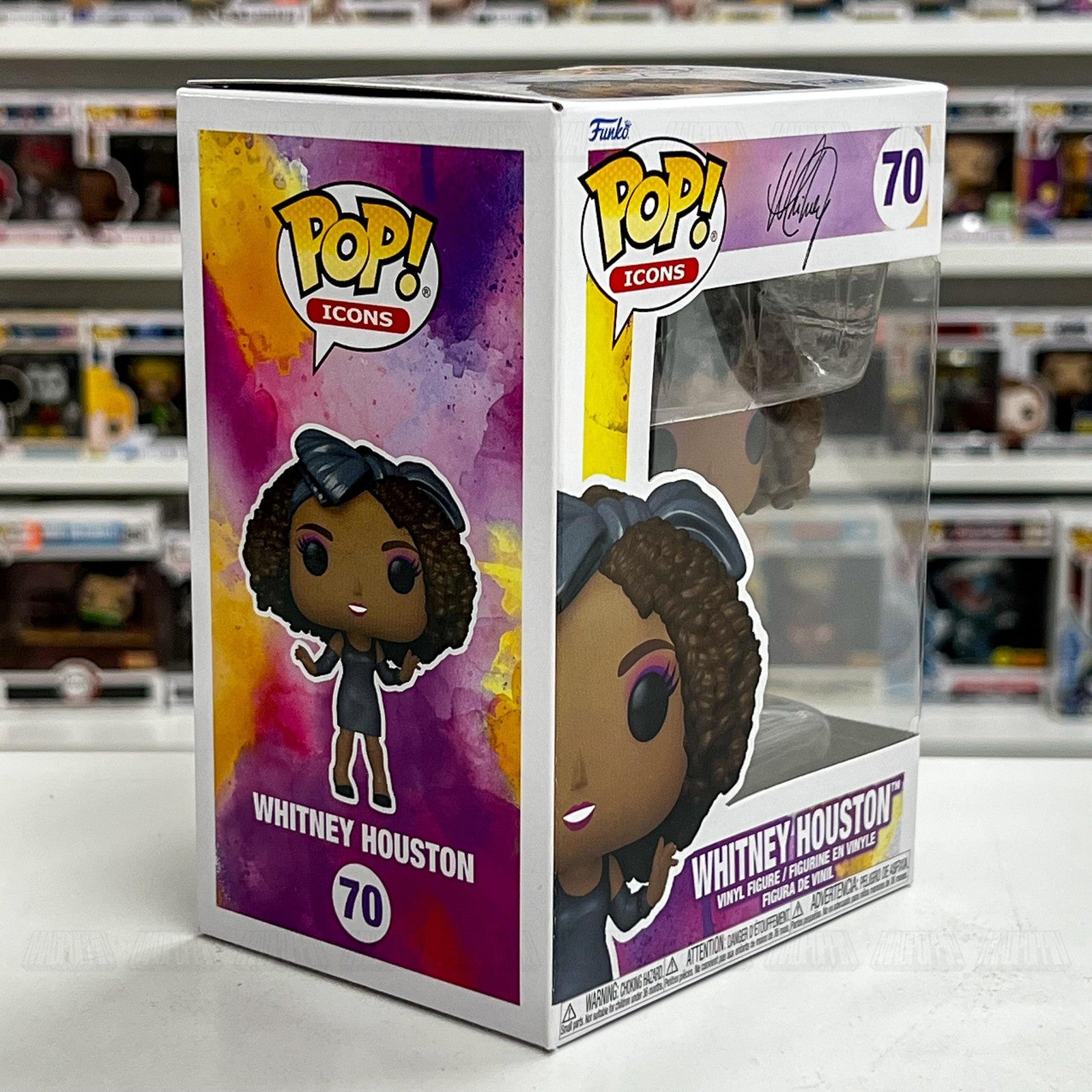 Funko Pop! Icons Whitney Houston #70 Vinyl Figure New in Box Collectible Gift