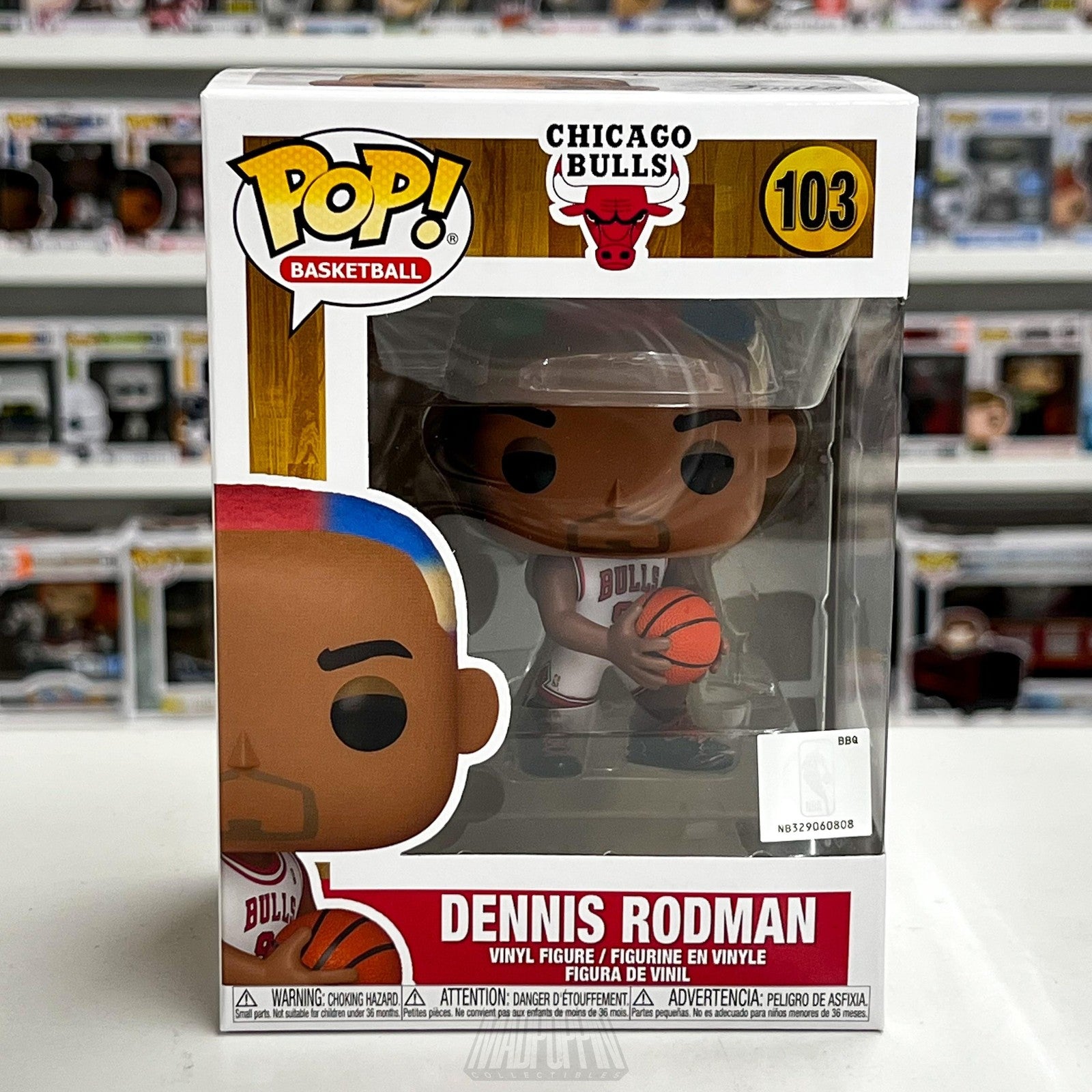 Funko Pop Dennis Rodman 103 Chicago Bulls NBA Hardwood Classics Basketball