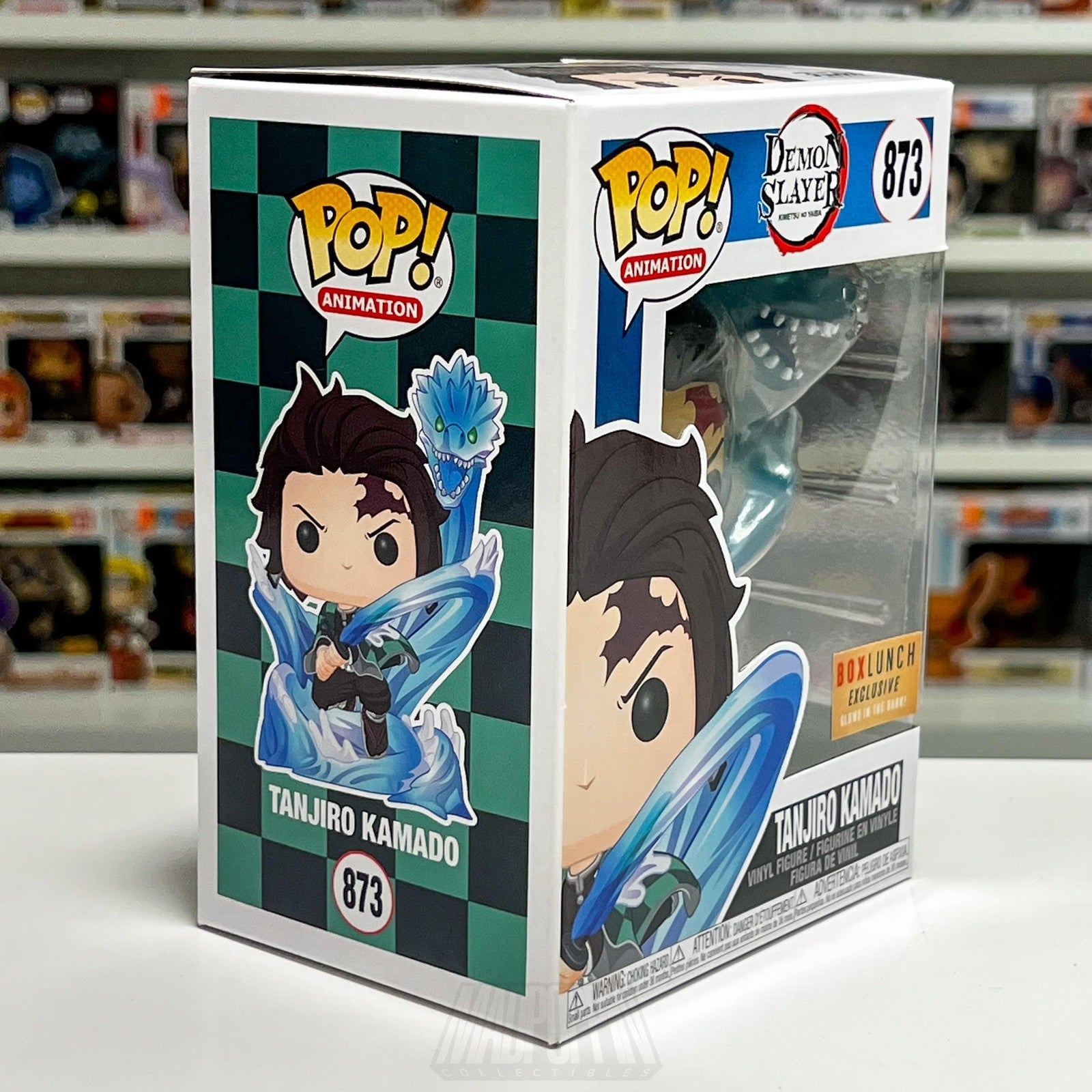 Funko Pop Demon Slayer Tanjiro Kamado #873 BoxLunch Glow Vinyl Figure Anime NIB