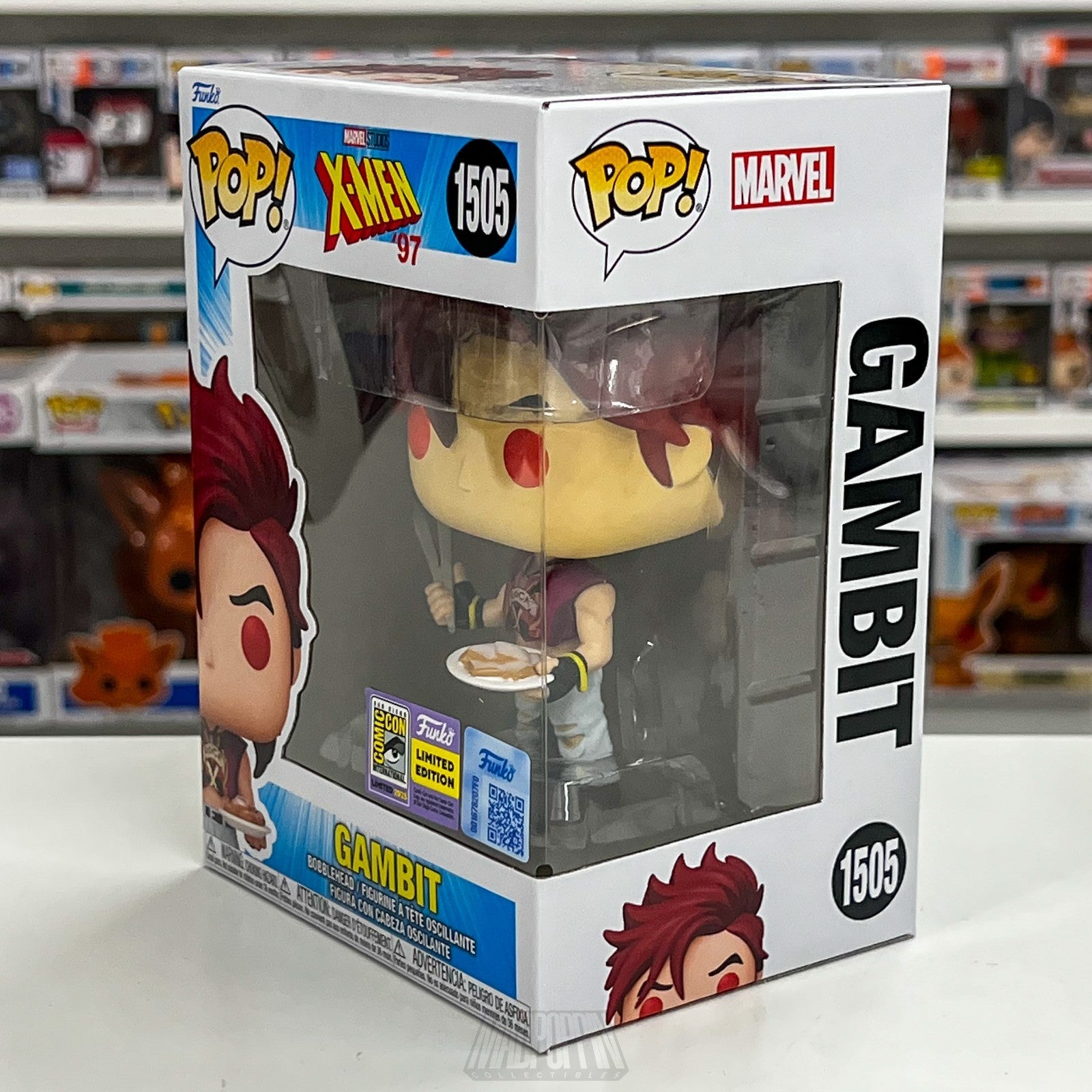 Funko Pop Gambit Disney X-Men 97 2025 SDCC Official Con Sticker Rock Mutant 1505