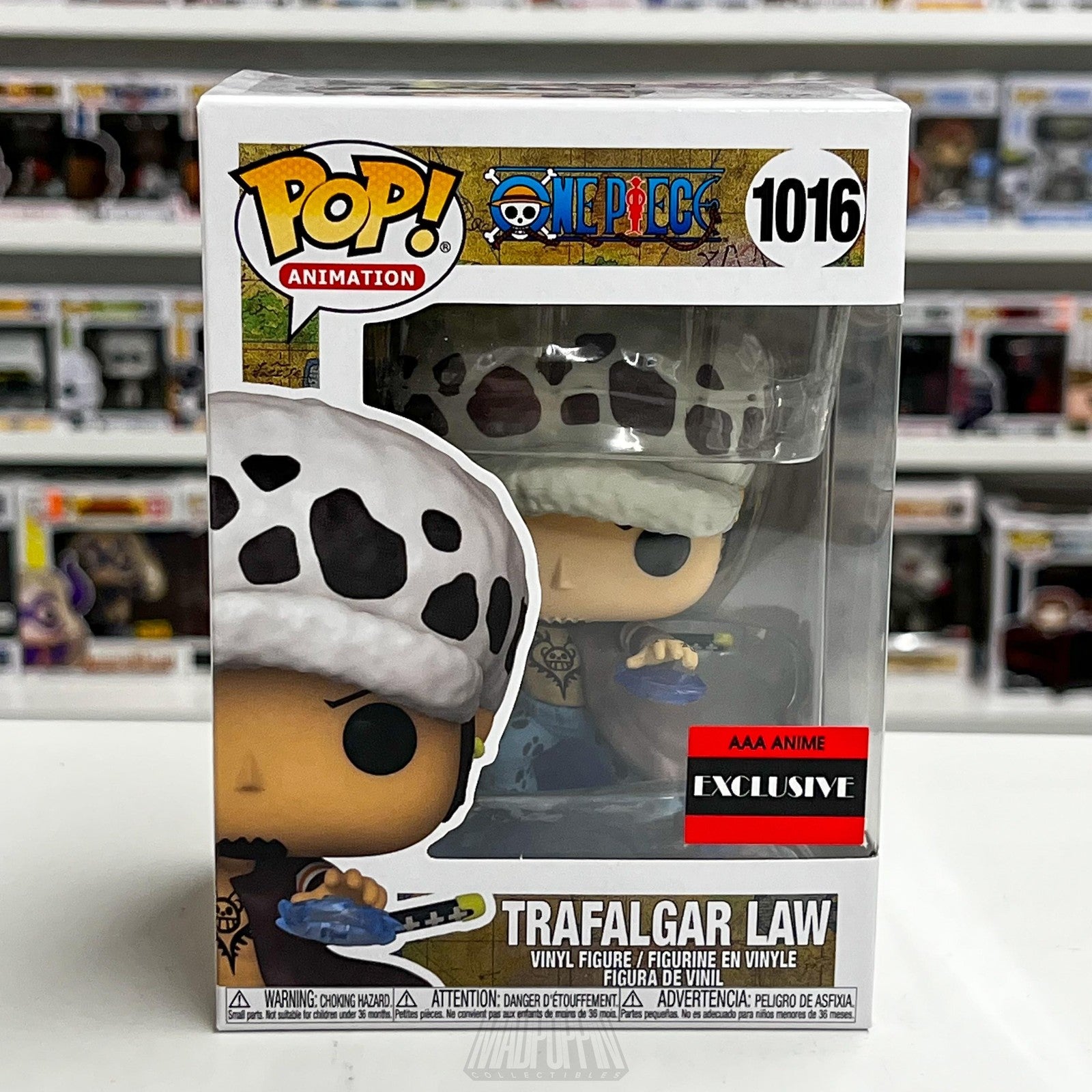 Funko Pop Animation One Piece Trafalgar Law AAA Anime Exclusive Figure 1016 New