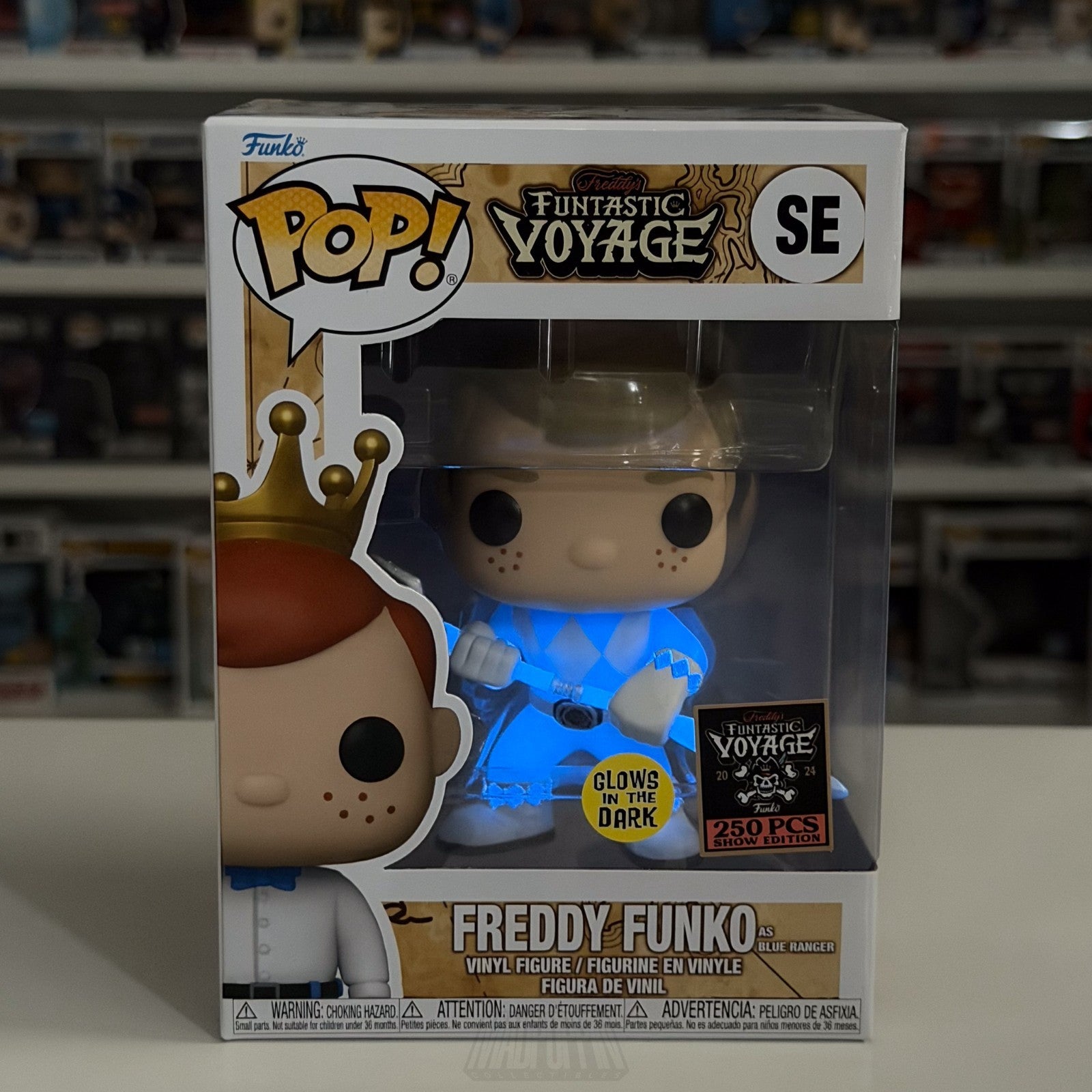 Funko Pop Fundays Funtastic Voyage Freddy as Blue Ranger Glow LE 250 PCS MMPR0