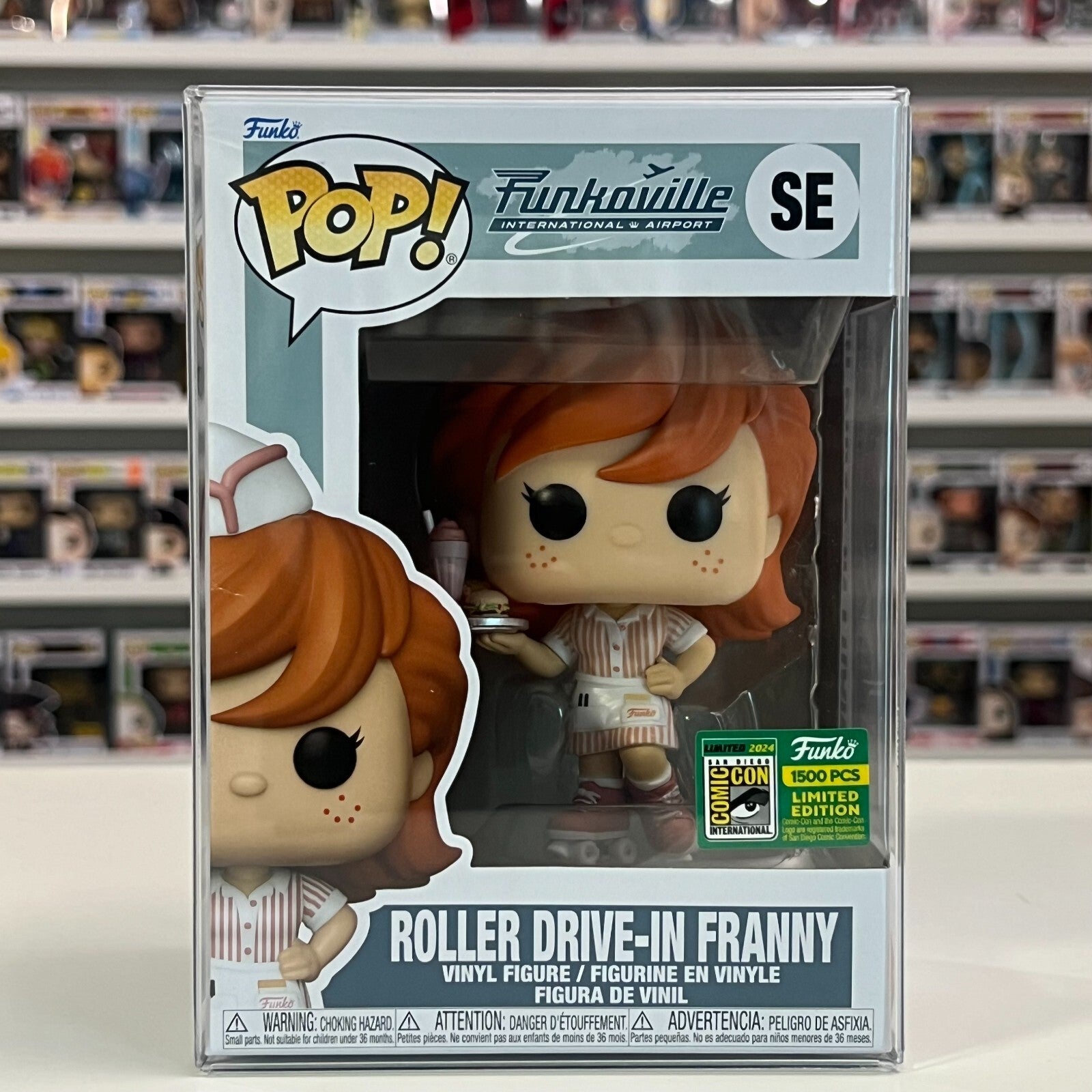 Funko Pop Funkoville Roller Drive In Franny  SDCC 2024 Official Sticker SE