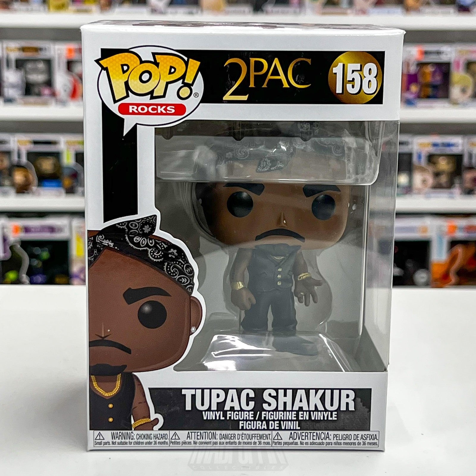 Funko Pop! Rocks 2Pac Tupac Shakur #158 Vinyl Figure 2019 Boxed Collectible0