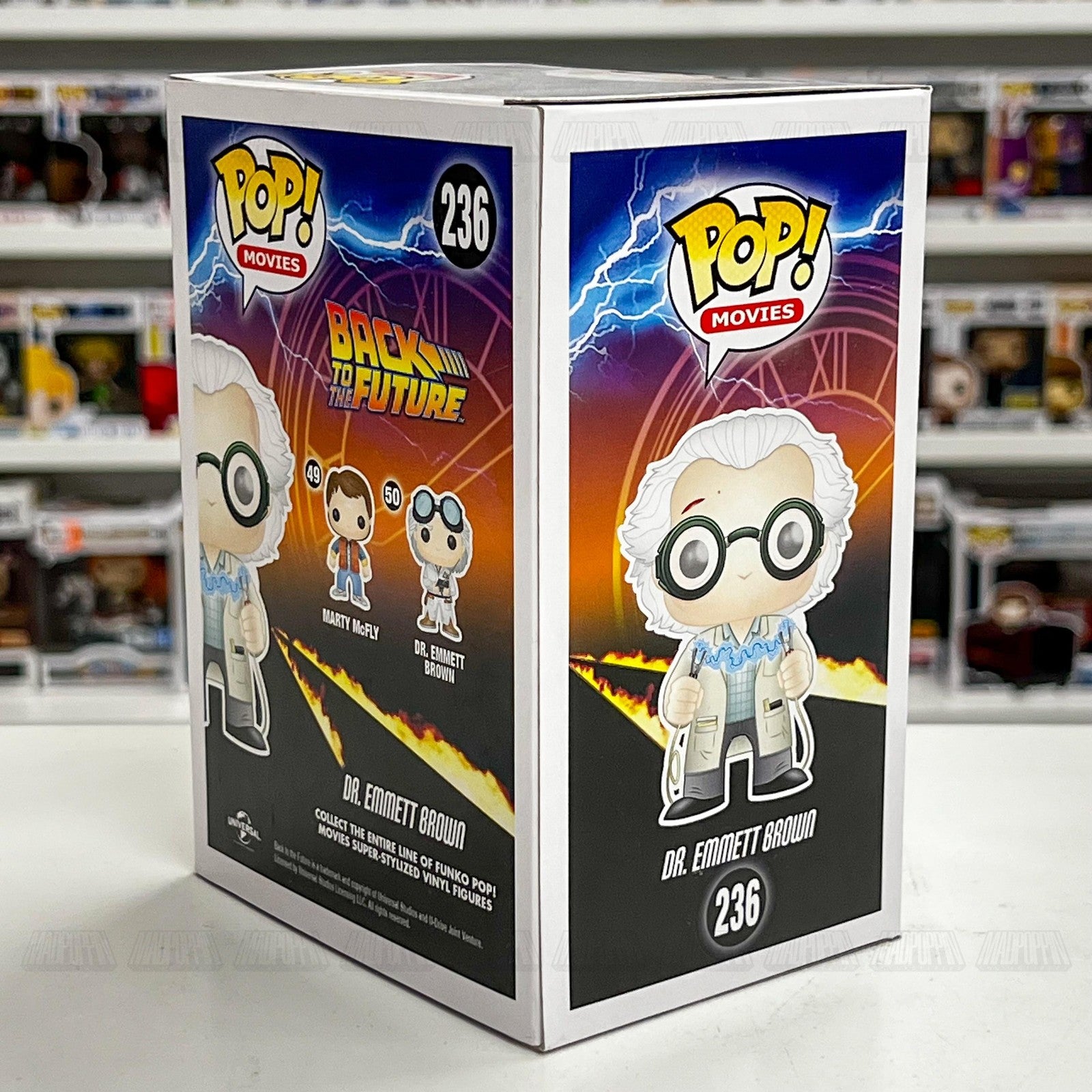 Funko Pop Movies Dr Emmett Brown 236 Back to the Future Loot Crate Exclusive NIB