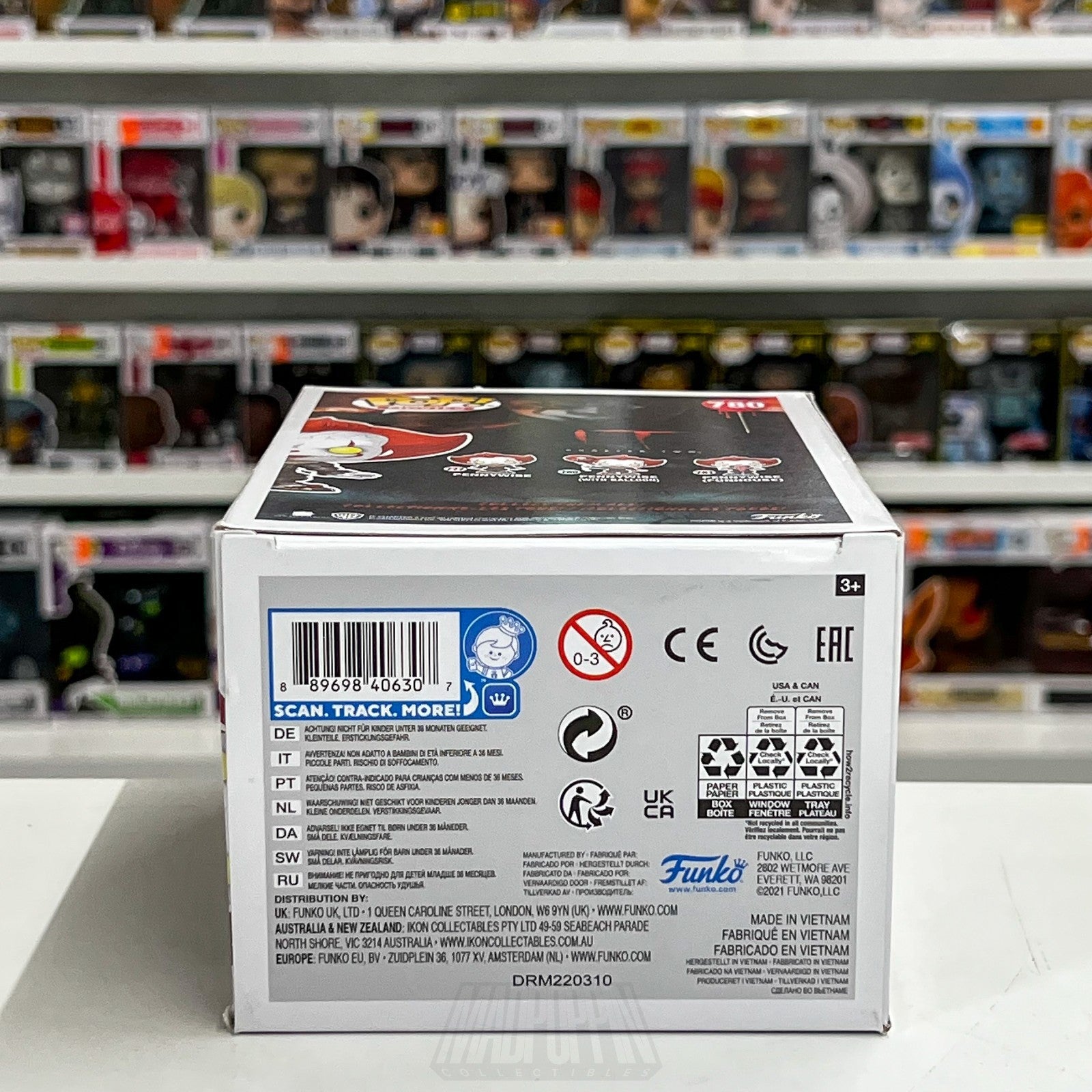 Funko Pop Movies IT Pennywise with Balloon I Heart Derry 780 Horror Vinyl Figure7