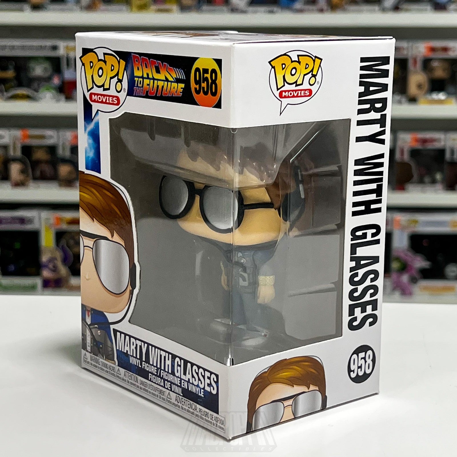 Funko POP! Movies Back to the Future Marty with Glasses #958 Vinyl Figure Toy