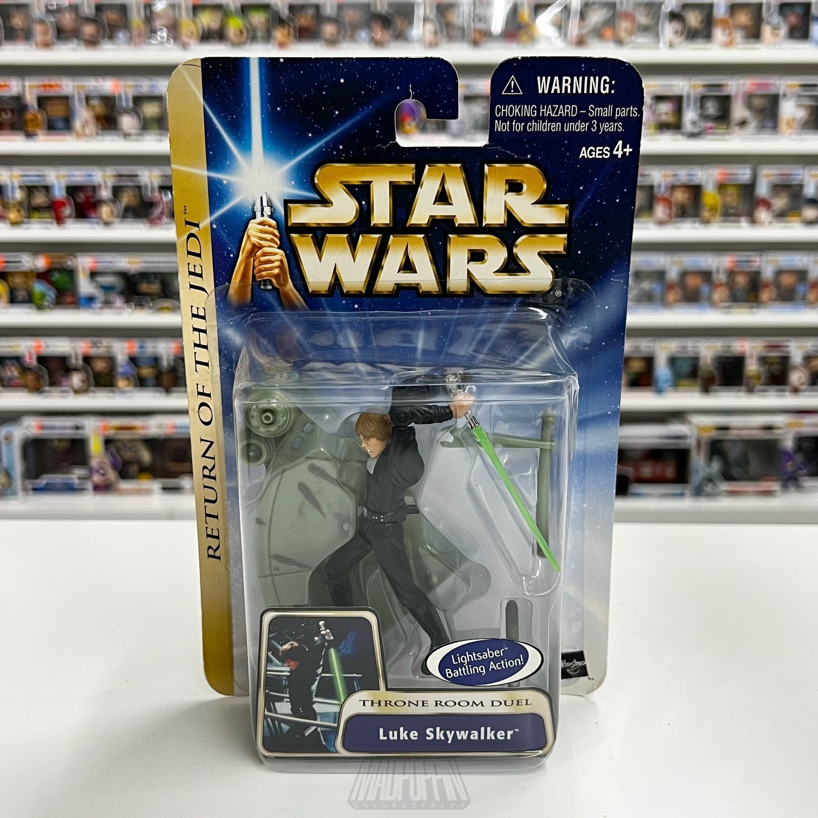 Star Wars Luke Skywalker Throne Room Duel ROTJ Action Figure 2003 Hasbro Sealed