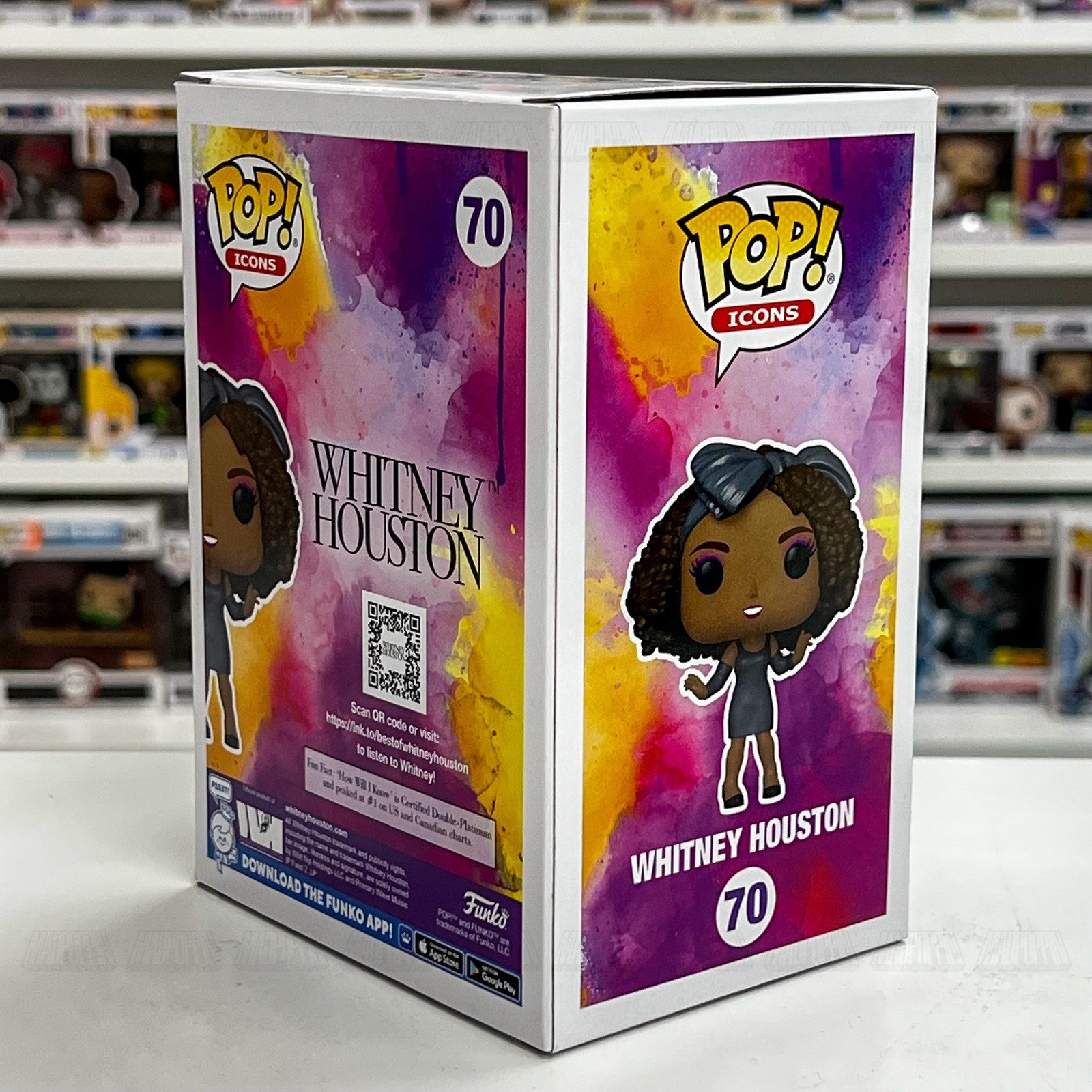 Funko Pop! Icons Whitney Houston #70 Vinyl Figure New in Box Collectible Gift