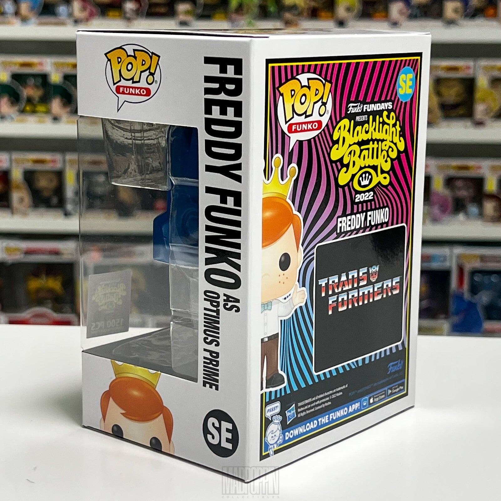 Funko Pop Fundays Blacklight Battle Freddy Optimus Prime Transformers 1500pcs SE