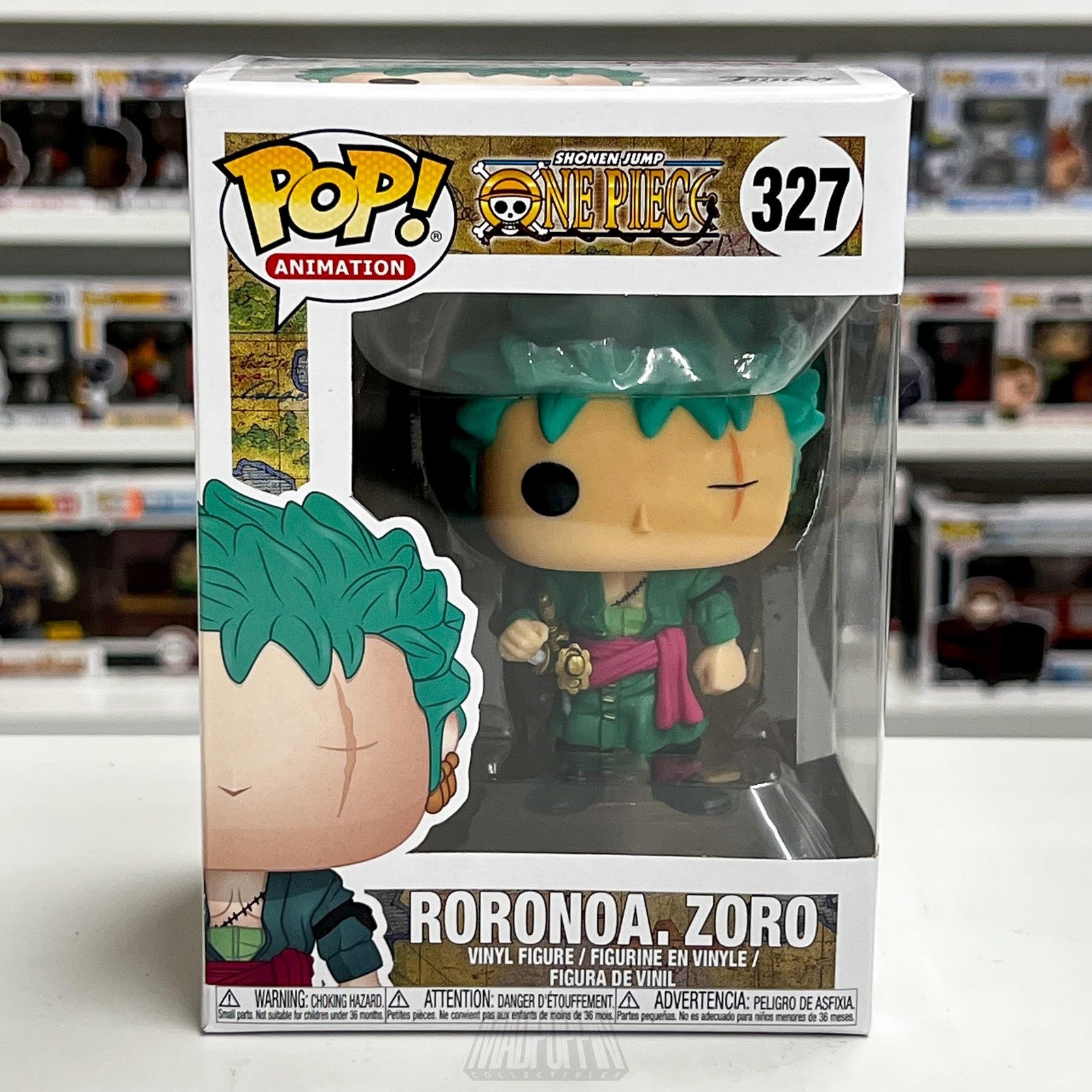 Funko Pop Animation Roronoa Zoro One Piece Figure #327 Vinyl Collectible NIB