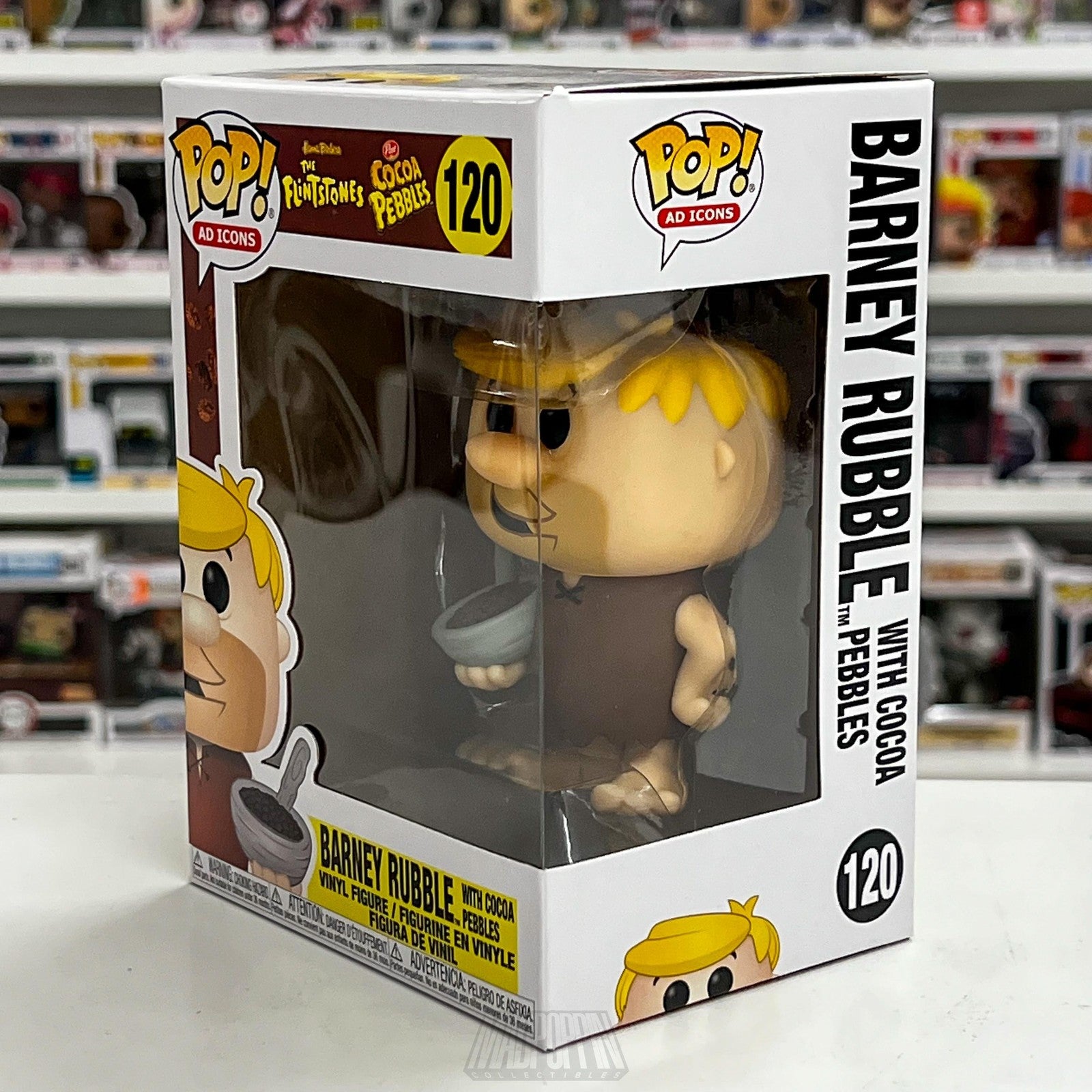 Funko Pop Ad Icons Barney Rubble Cocoa Pebbles Flintstones #120 Vinyl Figure New