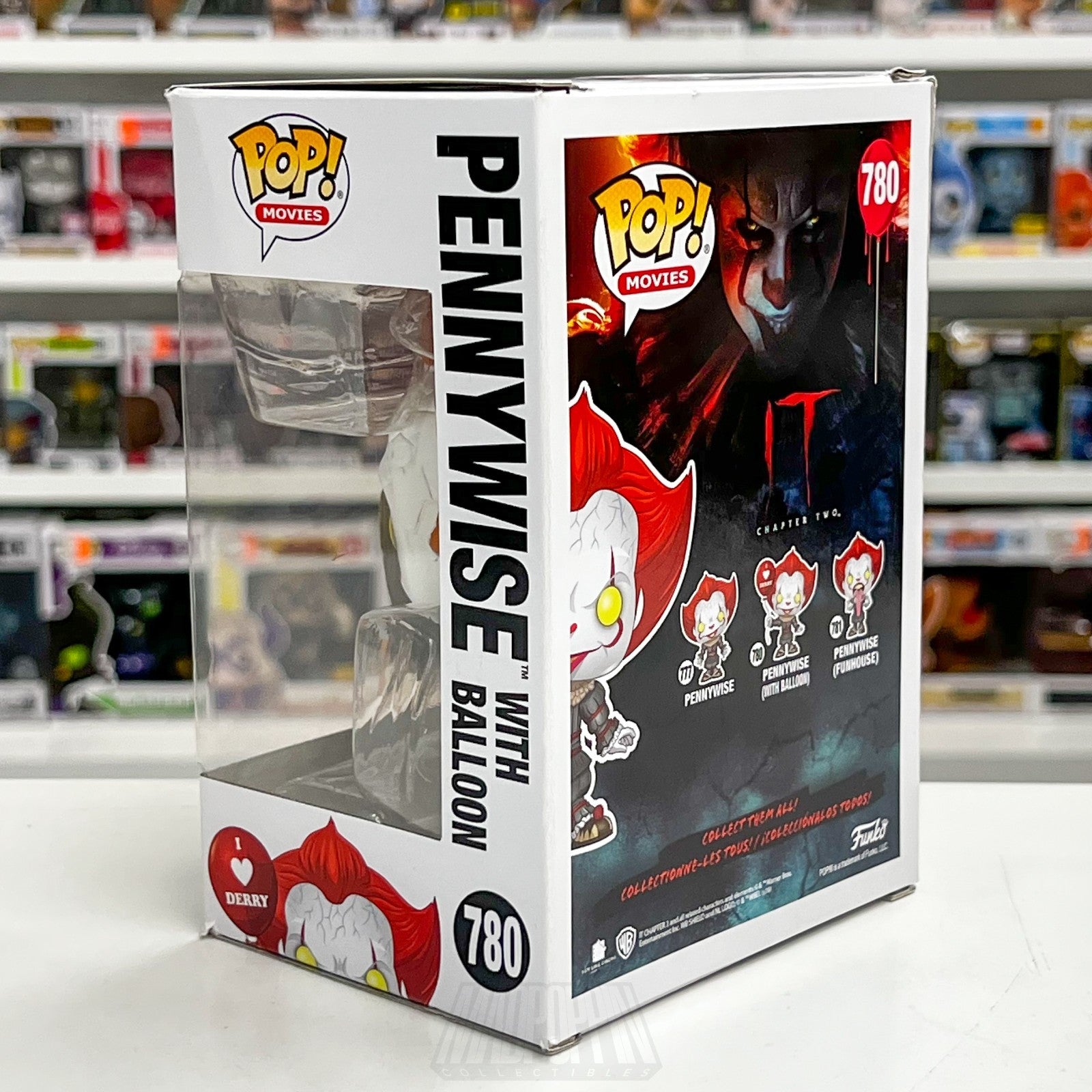 Funko Pop Movies IT Pennywise with Balloon I Heart Derry 780 Horror Vinyl Figure2