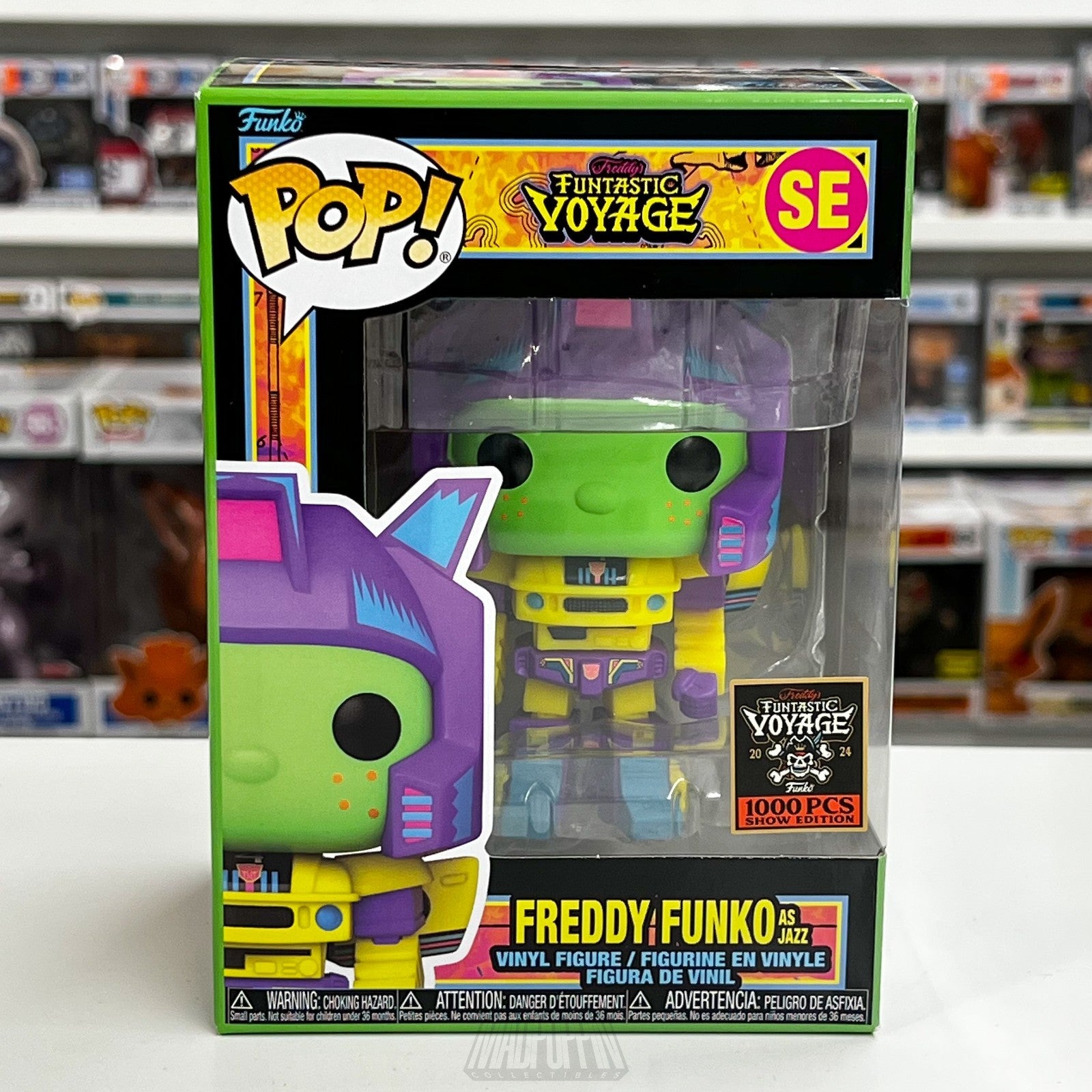 Funko Pop Fundays Freddy as Jazz Transformers Blacklight Show Edition 1000 PCS