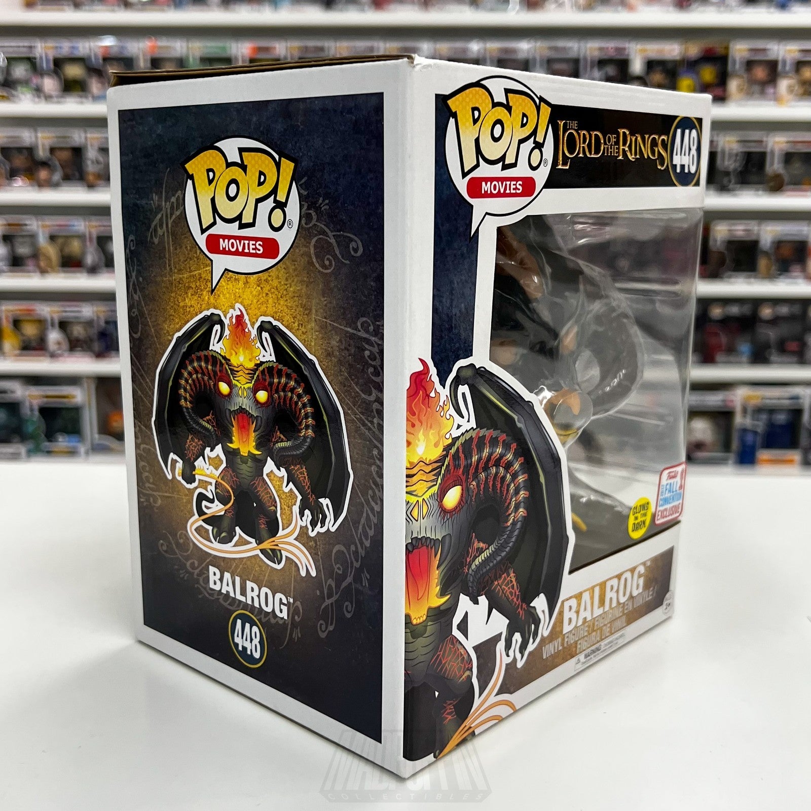 Funko Pop Movies Lord of the Rings LOTR Balrog Glow NYCC 448 6 Inch Vinyl Figure6