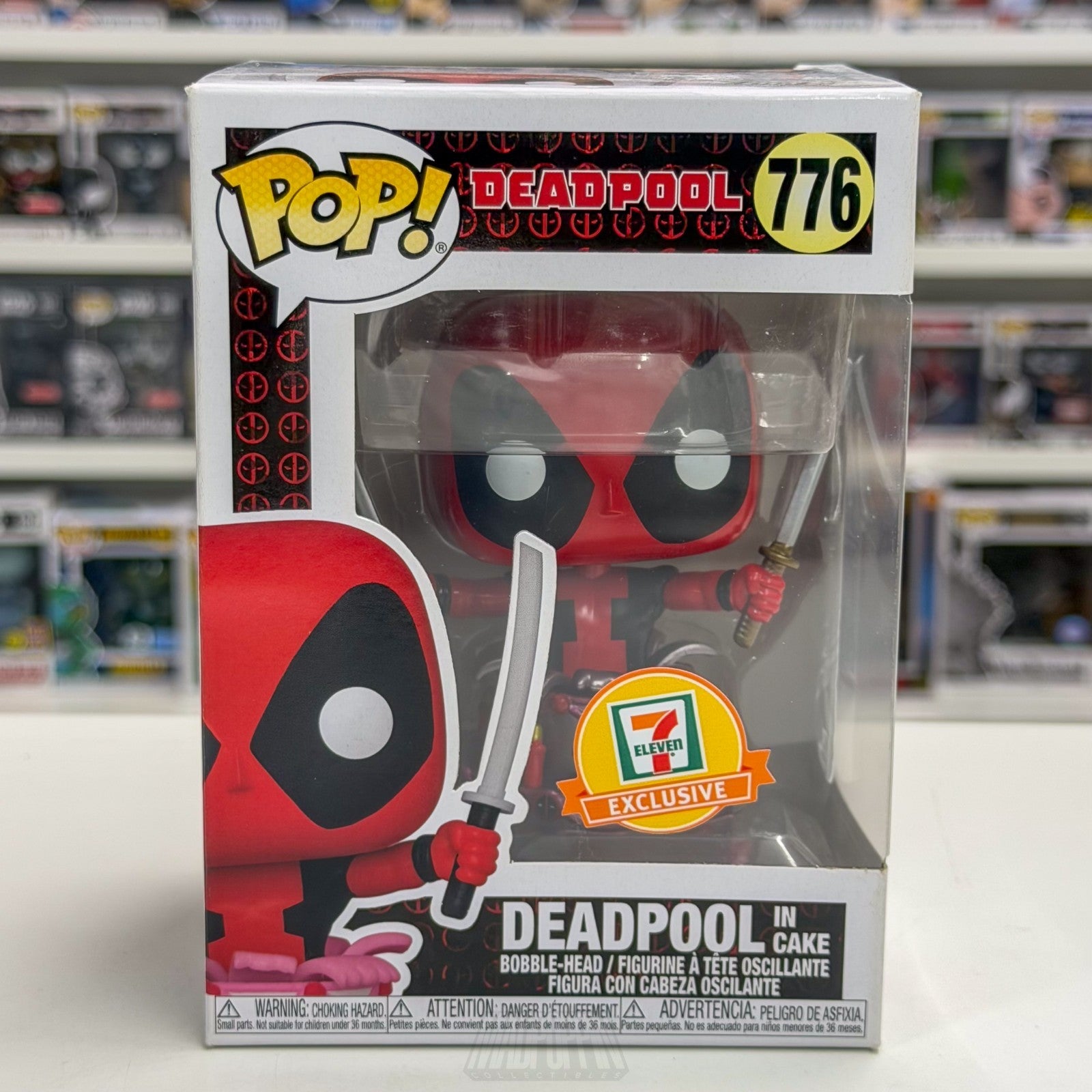 Funko Pop Marvel Deadpool in Cake Metallic 7-Eleven 776 Swords Toy Vinyl Figure0