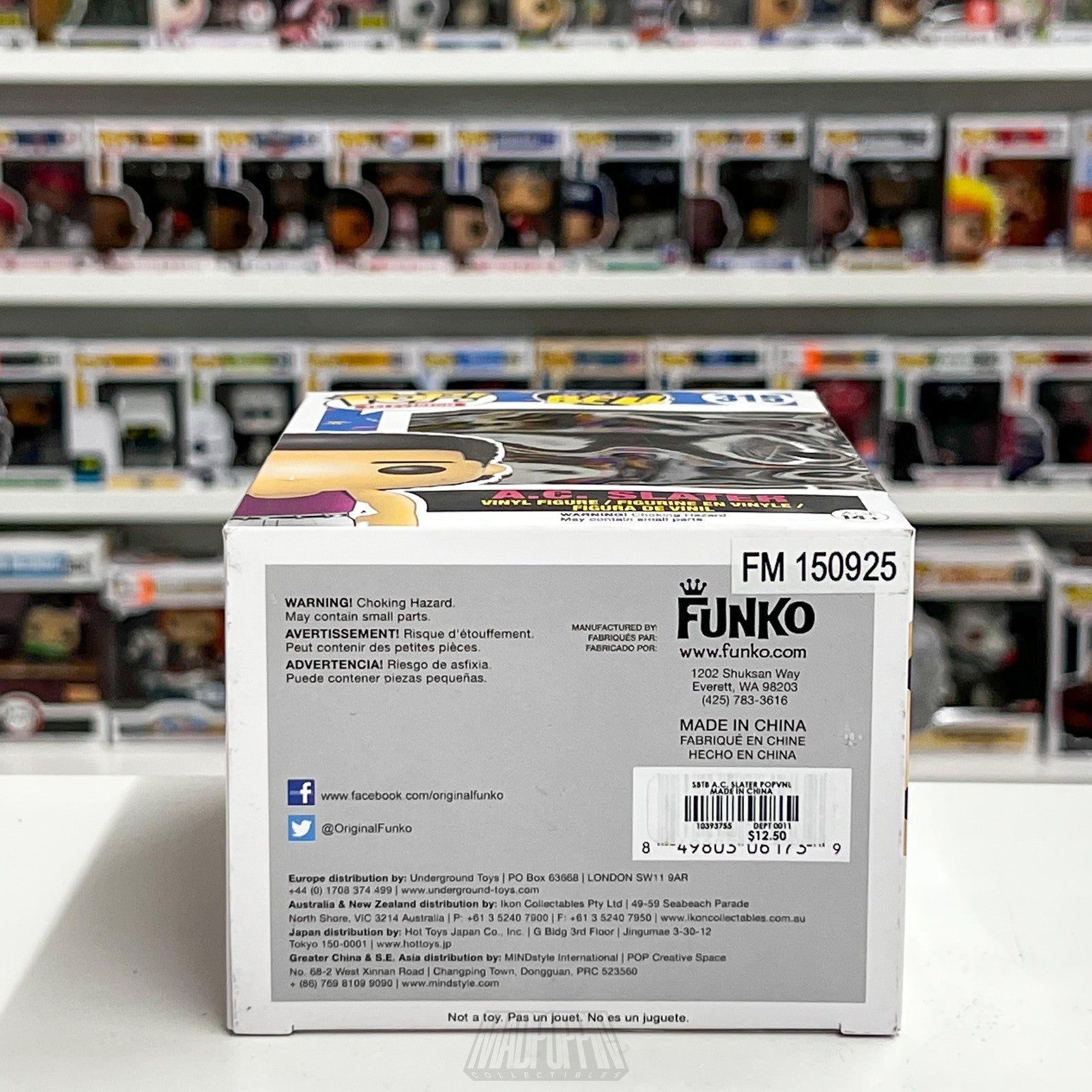 Funko Pop Saved By The Bell A.C. Slater 315 TV Vinyl Figure Collectible Boxed