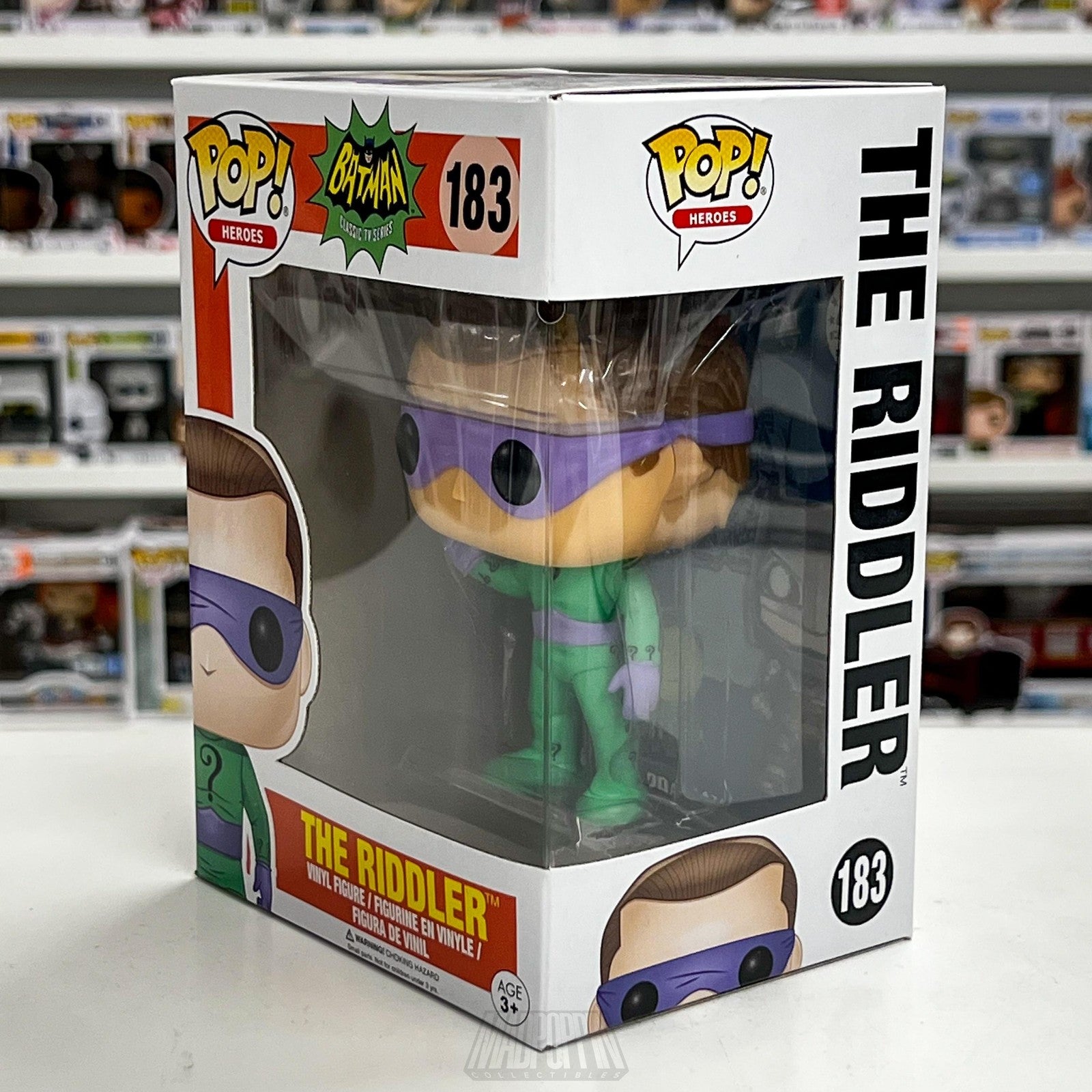 Funko Pop Heroes The Riddler 183 Batman Classic TV Series Vinyl Figure New Boxed