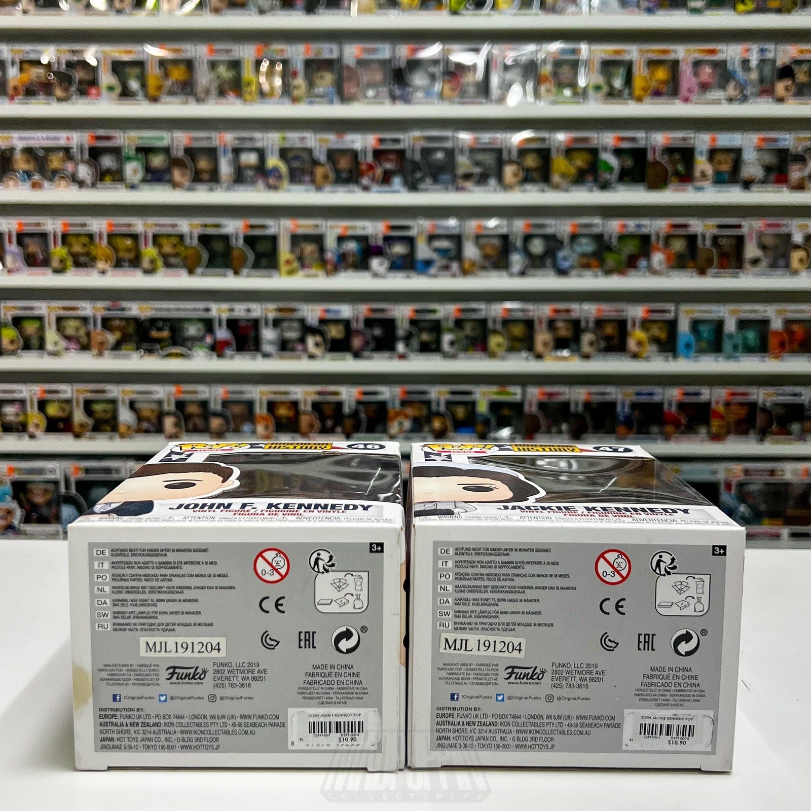 Funko Pop Icons American History John F Kennedy Jackie 46 47 Set Toy Politics