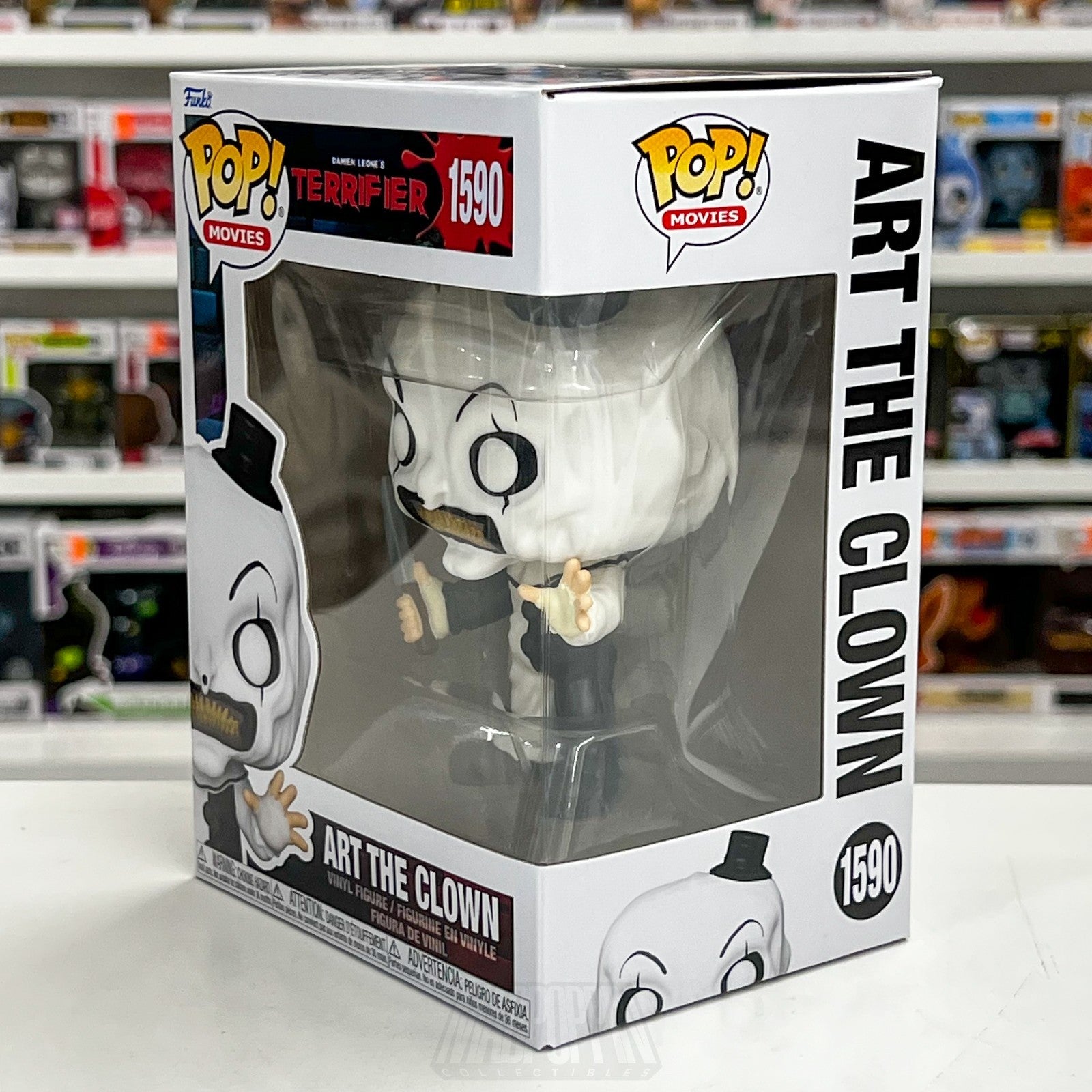 Funko Pop Movies Terrifier Art the Clown w/Knife 1590 Horror Clown Vinyl Figure1
