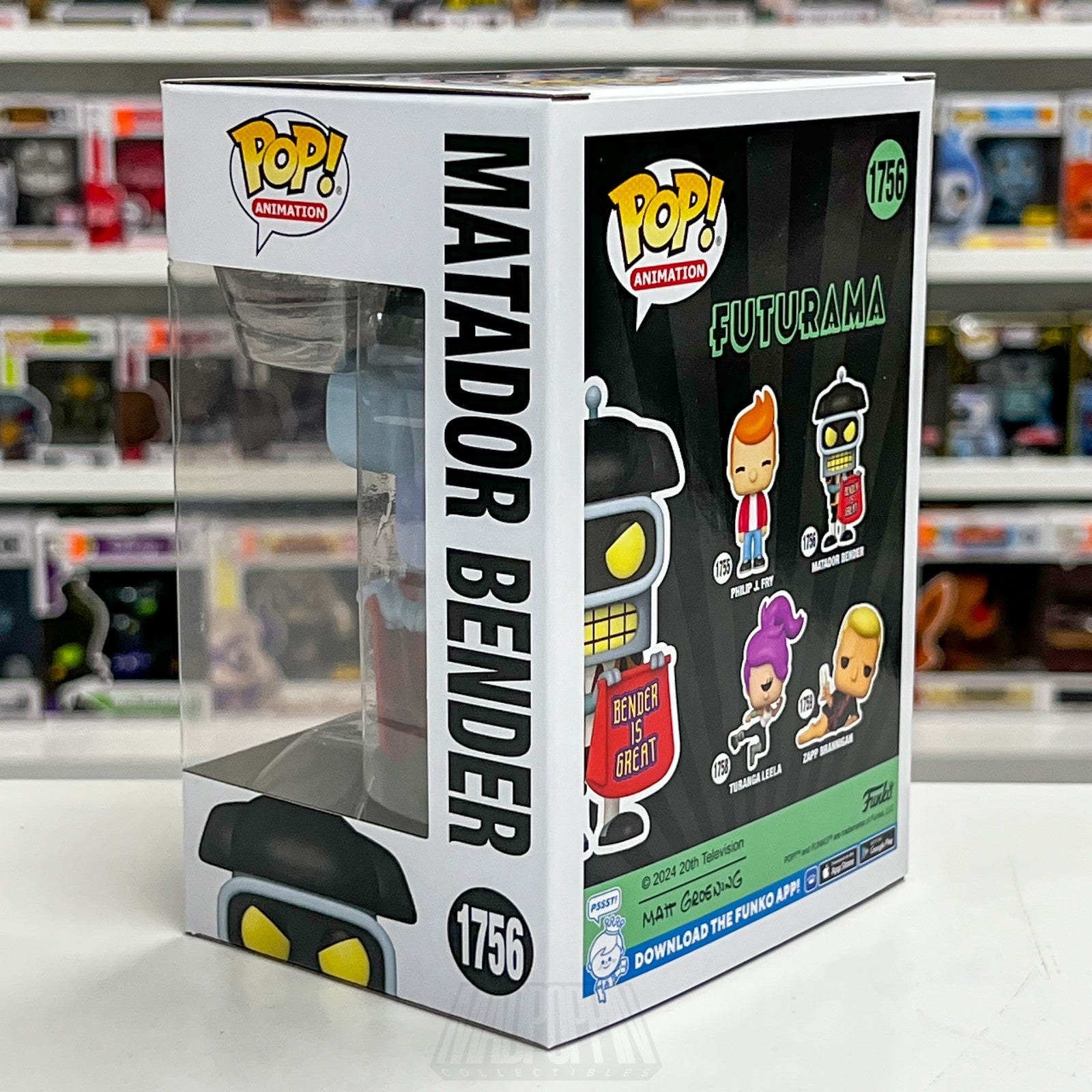 Funko Pop Animation Futurama Matador Bender 1756 Robot Droid Sci-Fi Vinyl Figure2