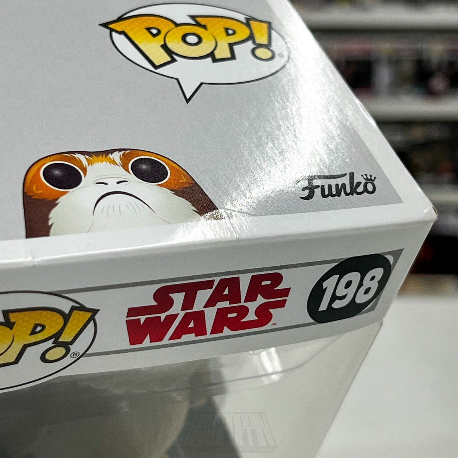 Funko Pop Star Wars Porg Open Mouth Flocked Chase Hot Topic 198 Toy Vinyl Figure8