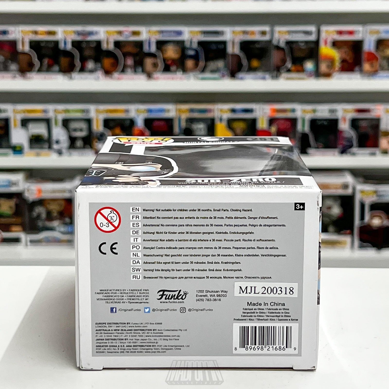 Funko Pop Games Mortal Kombat X Sub-Zero 251 Vinyl Figure Collectible New in Box