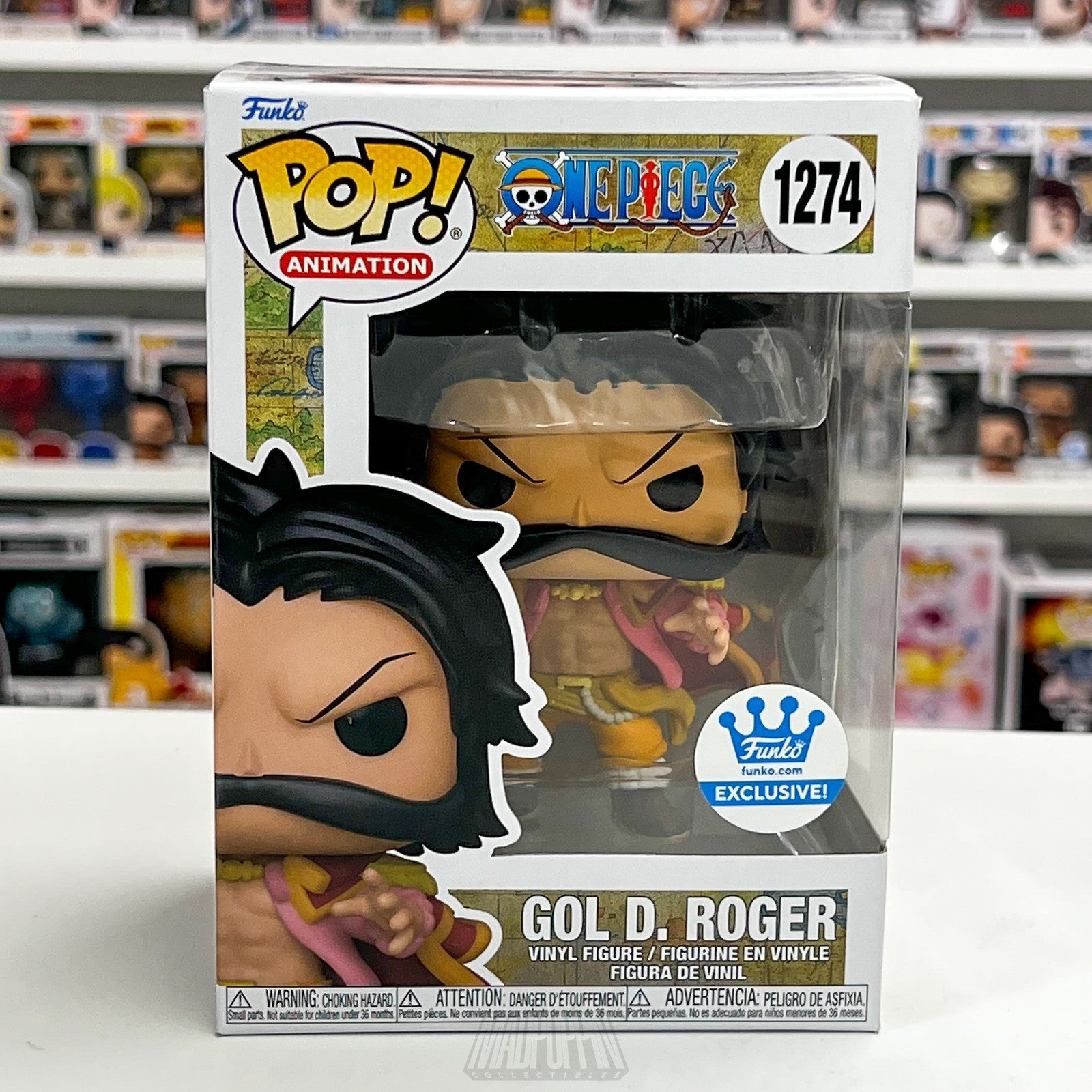 Funko Pop Animation One Piece Gol D. Roger #1274 Vinyl Figure Exclusive New Mint