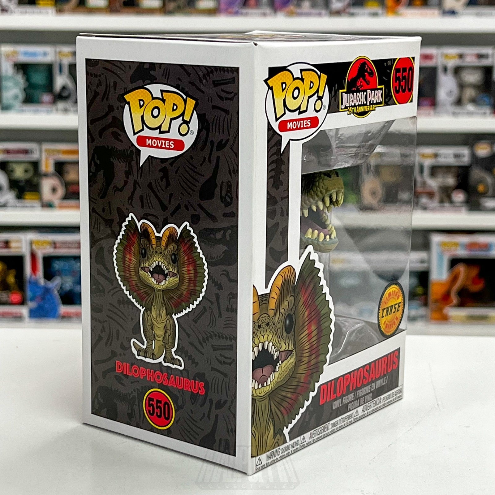Funko Pop Movies Jurassic Park Dilophosaurus Chase Frill Tucked Down 550 Figure5