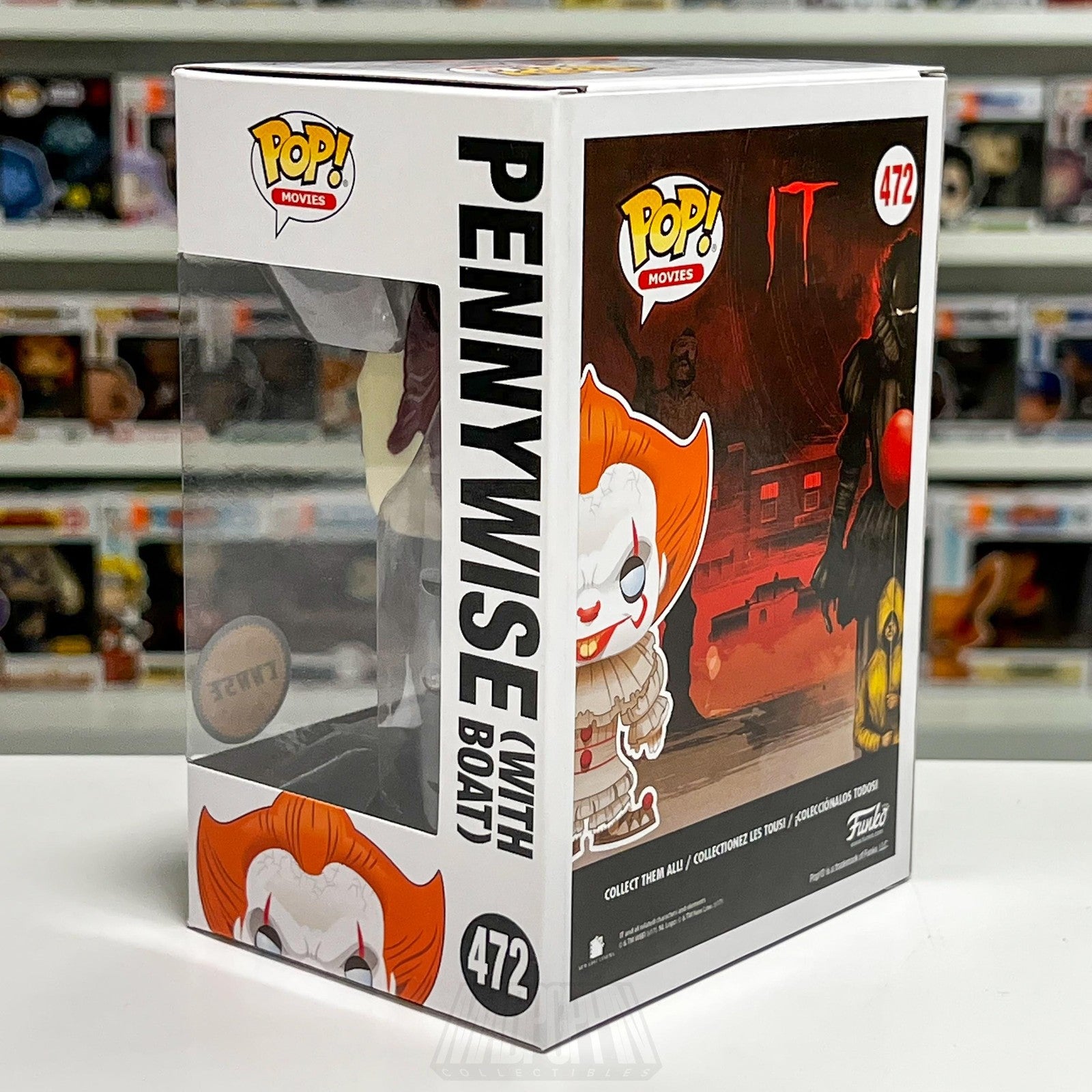 Funko Pop Movies IT Pennywise With Boat 472 Chase Sepia Limited Vinyl Figure NIB