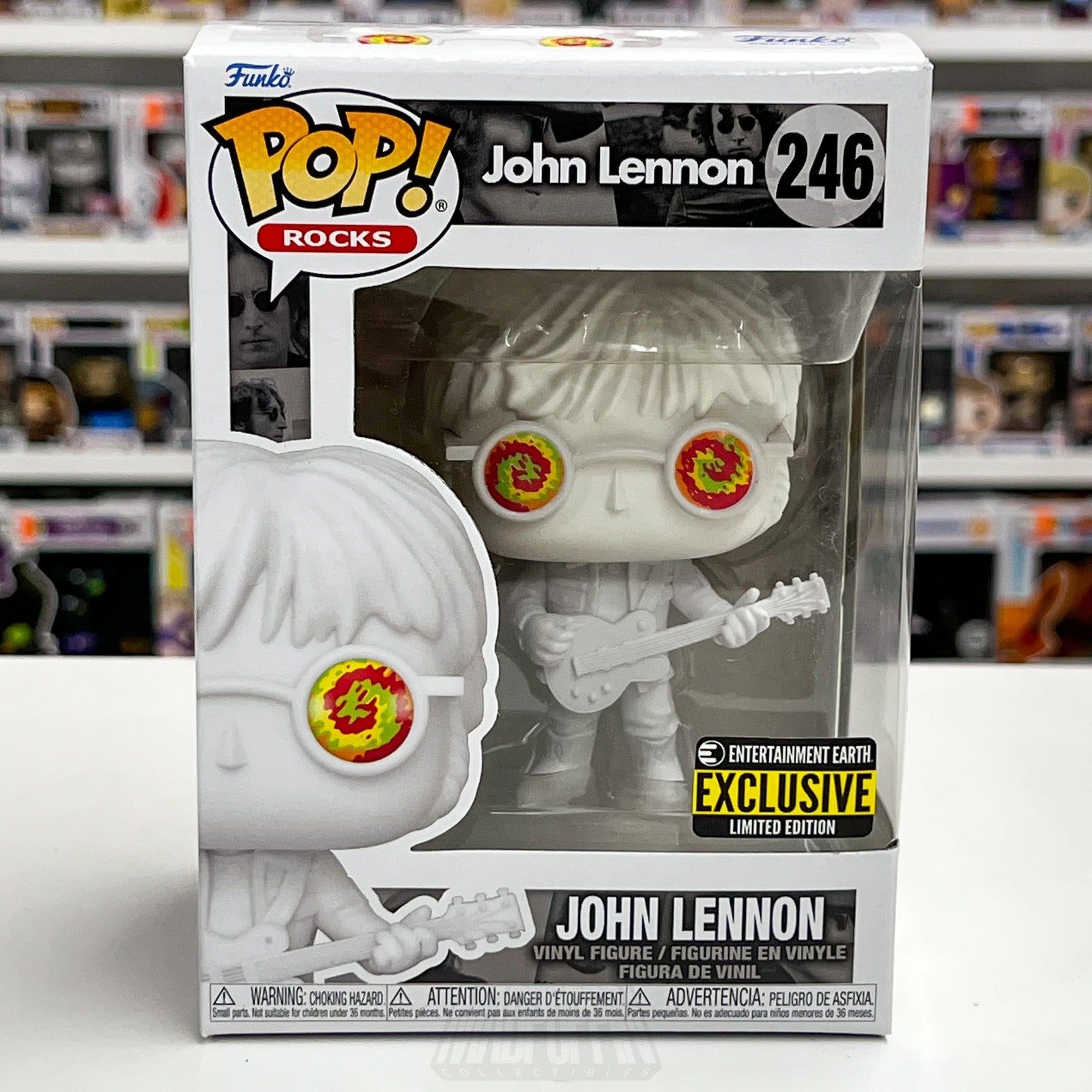 Funko Pop Rocks John Lennon 246 Entertainment Earth Exclusive Vinyl Figure LE0
