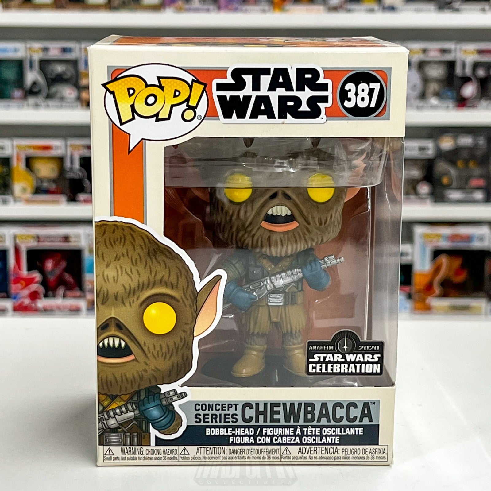 Funko Pop Star Wars Concept Series Chewbacca Celebration 387 Official Sticker0