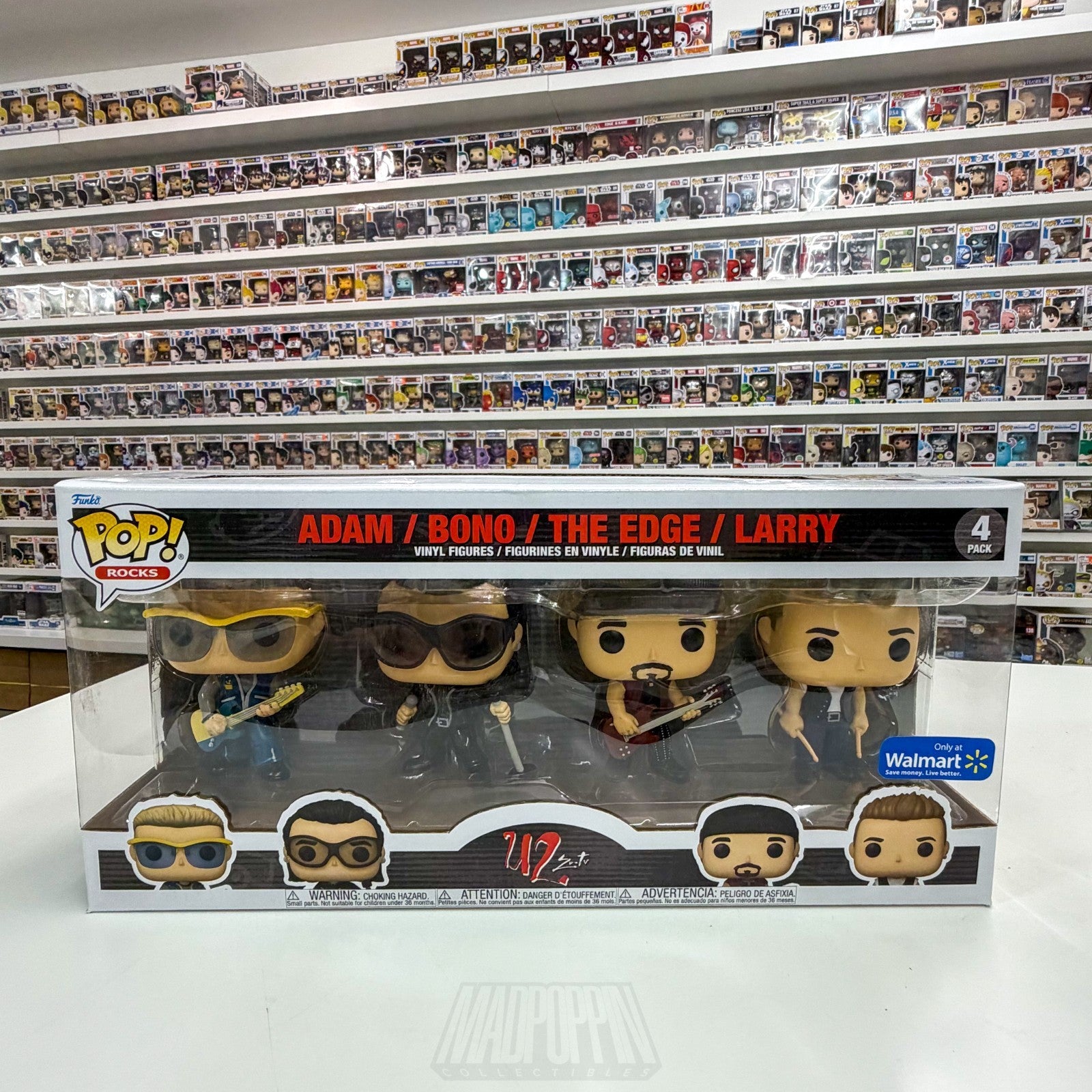 Funko Pop Rocks U2 Adam Bono The Edge Larry Walmart 4 Pack Music Vinyl Figure0