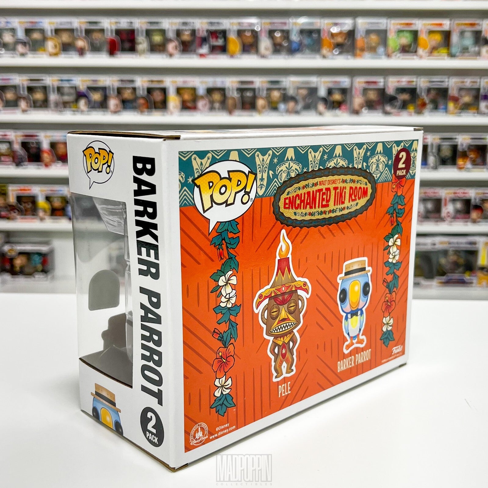 Funko Pop Disney Enchanted Tiki Room Pele & Barker Parrot Parks Exclusive 2 Pack