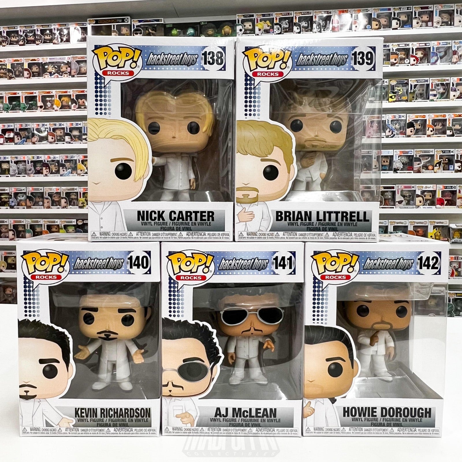 Funko Pop Rocks Backstreet Boys Complete Set 5 Nick Brian Kevin AJ Howie Music