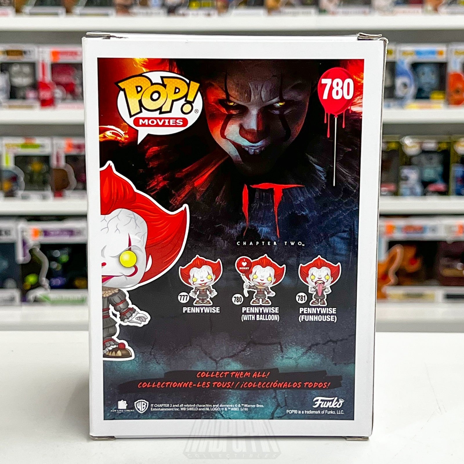 Funko Pop Movies IT Pennywise with Balloon I Heart Derry 780 Horror Vinyl Figure3