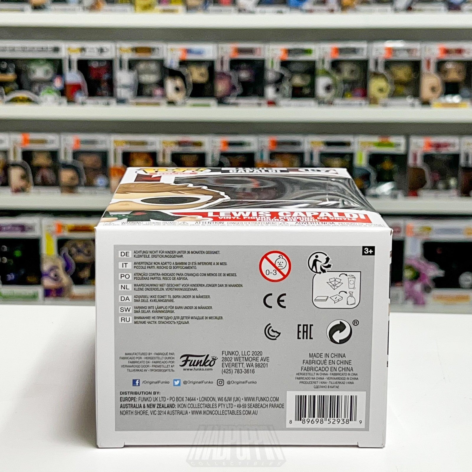 Funko Pop! Rocks #197 Lewis Capaldi Vinyl Figure Collectible Box 2020 Music Toy