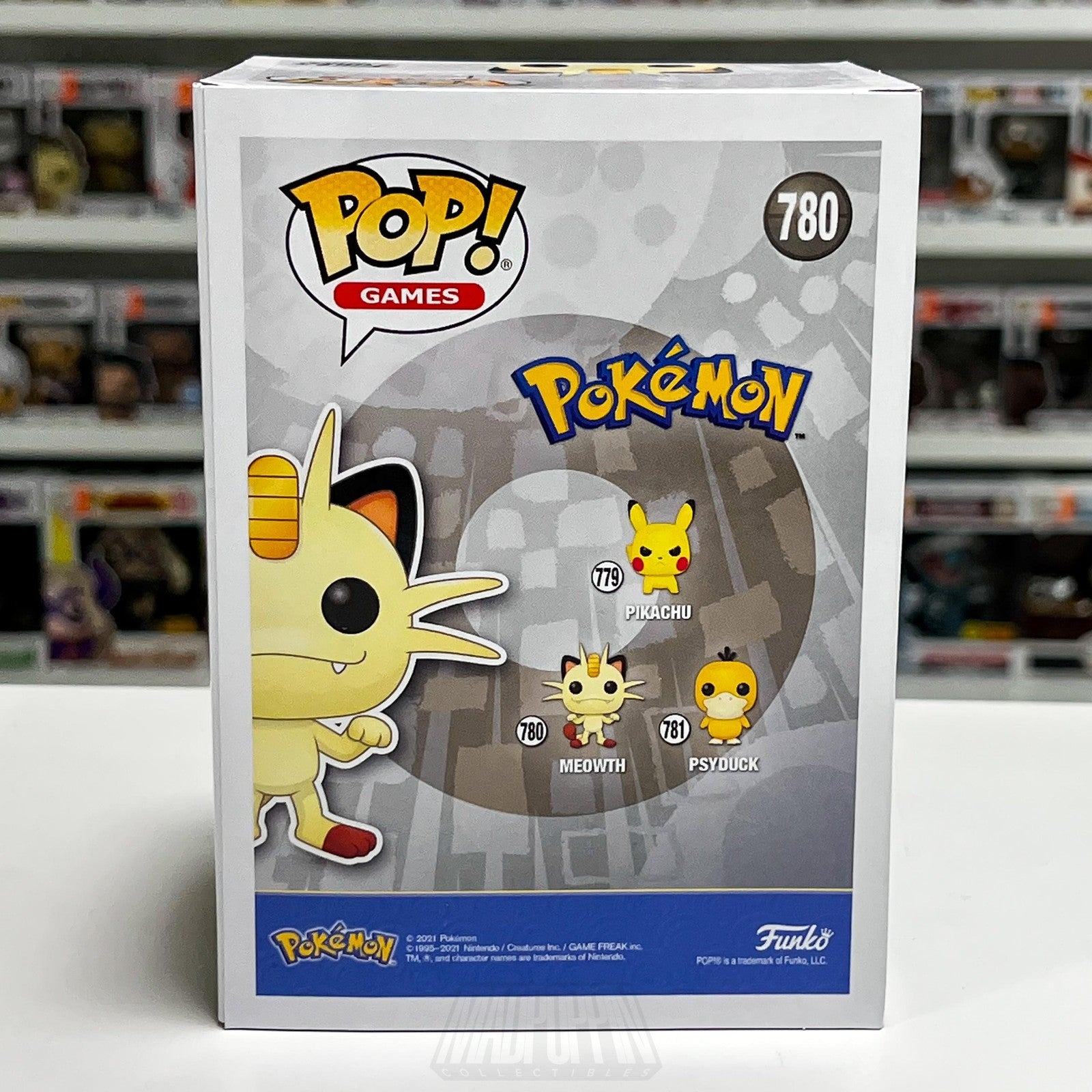 Funko Pop! Games Pokemon Meowth 780 Vinyl Figure New Box NIB 2021 Toy TCG Cards