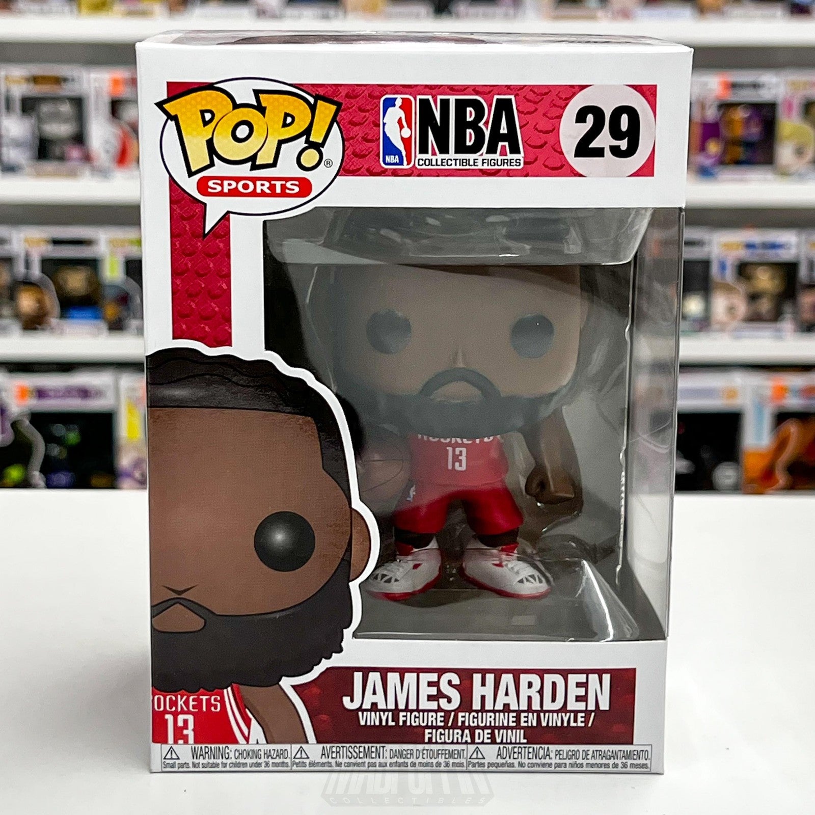 Funko Pop NBA James Harden #29 Houston Rockets Vinyl Figure 2017 Series 3 Boxed0