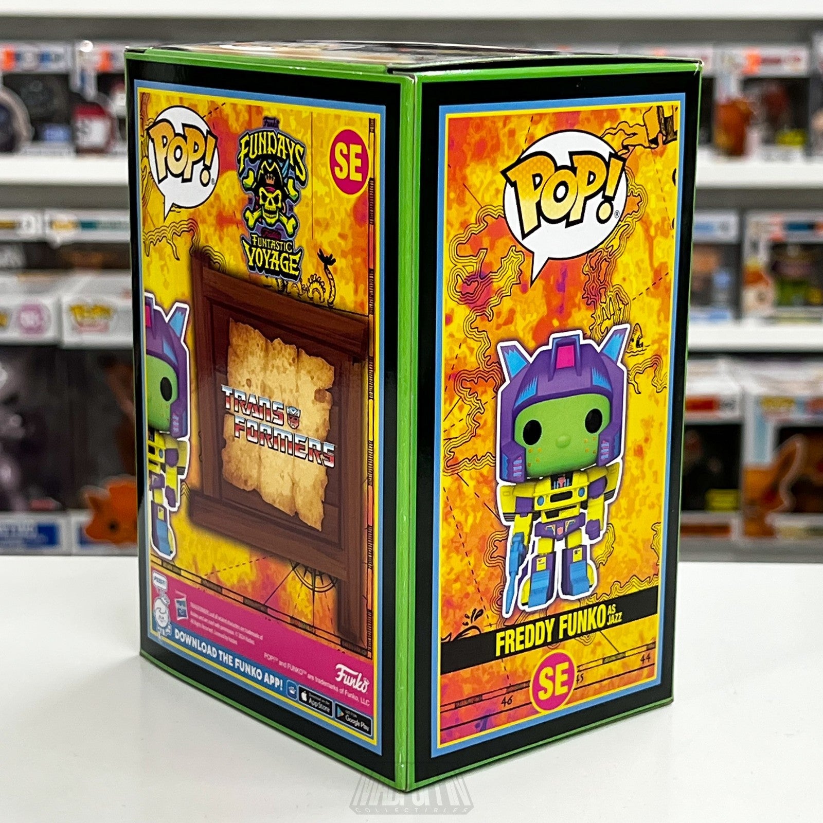 Funko Pop Fundays Freddy as Jazz Transformers Blacklight Show Edition 1000 PCS
