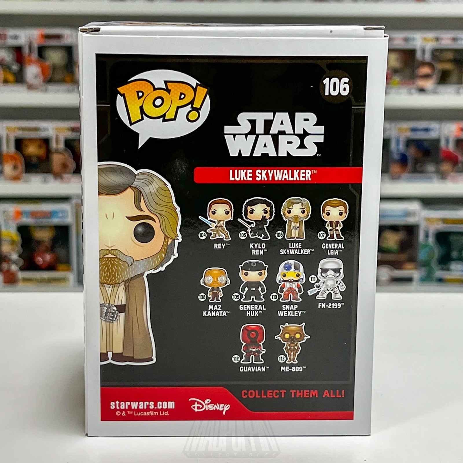 Funko Pop Star Wars Luke Skywalker Beard 106 Jedi Vinyl Bobble-Head Figure Toy