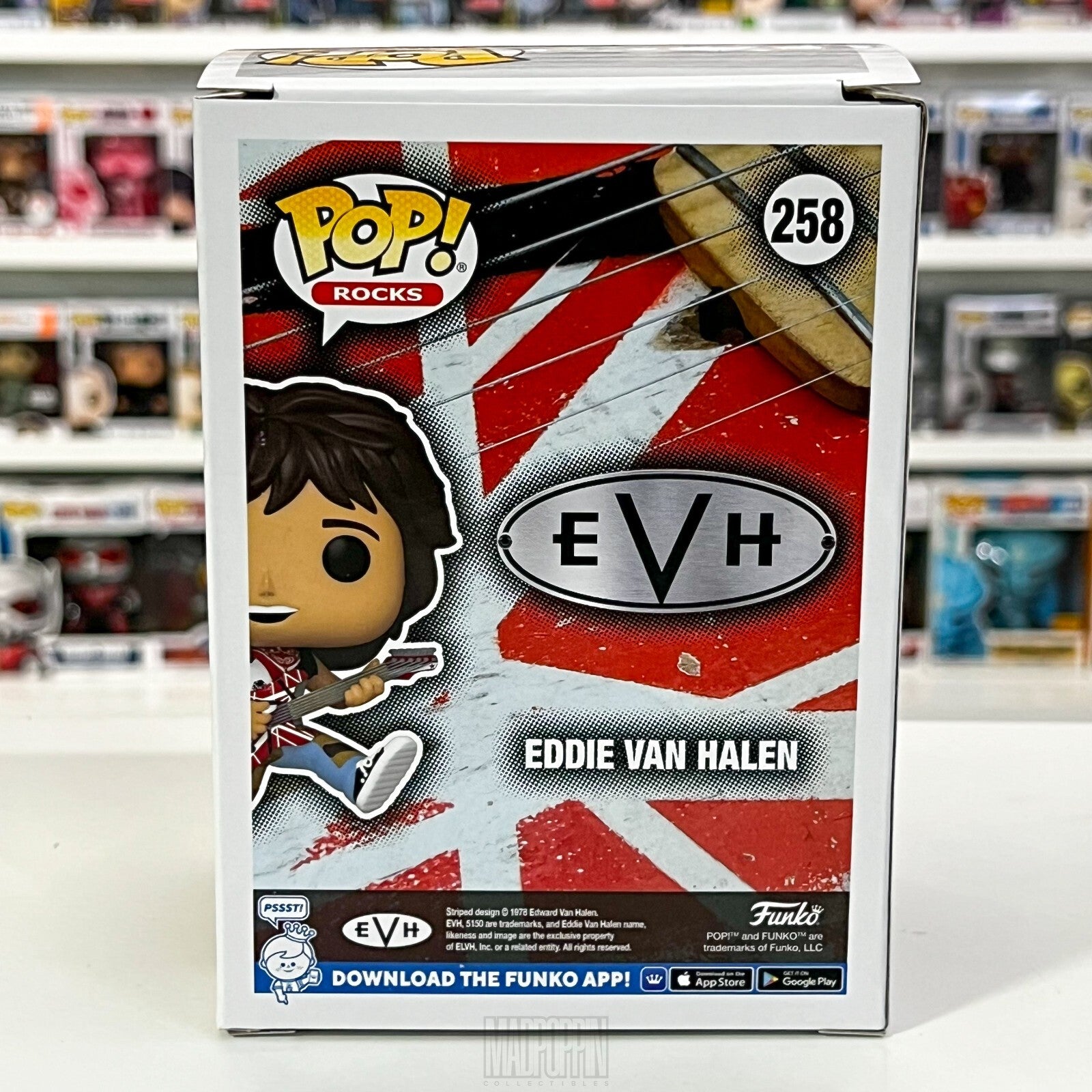 Funko Pop Rocks Eddie Van Halen Vaulted Guitar Legend Hard Heavy Glam Metal 258