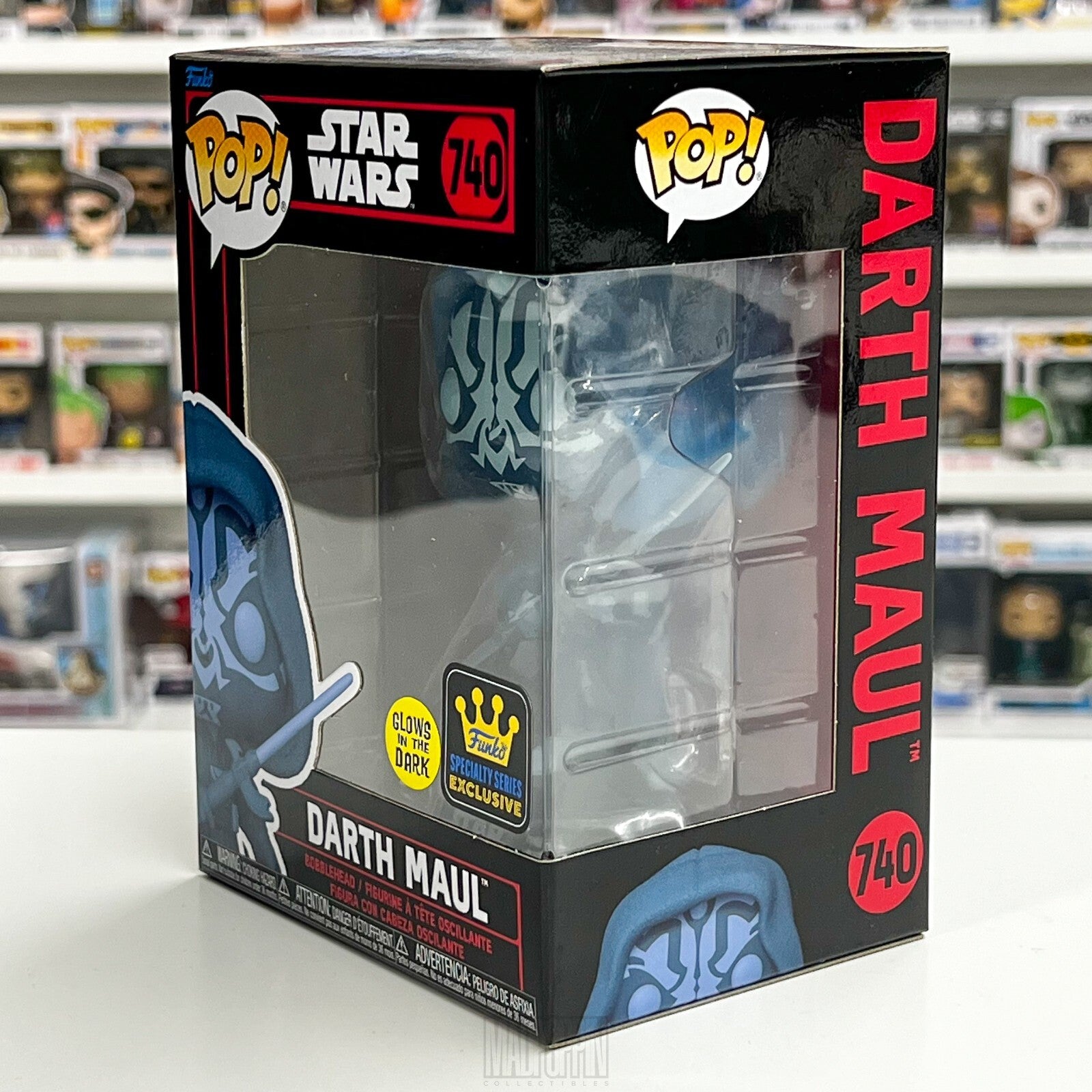 Funko Pop Star Wars Darth Maul Specialty Series Glow in the Dark Hologram 740