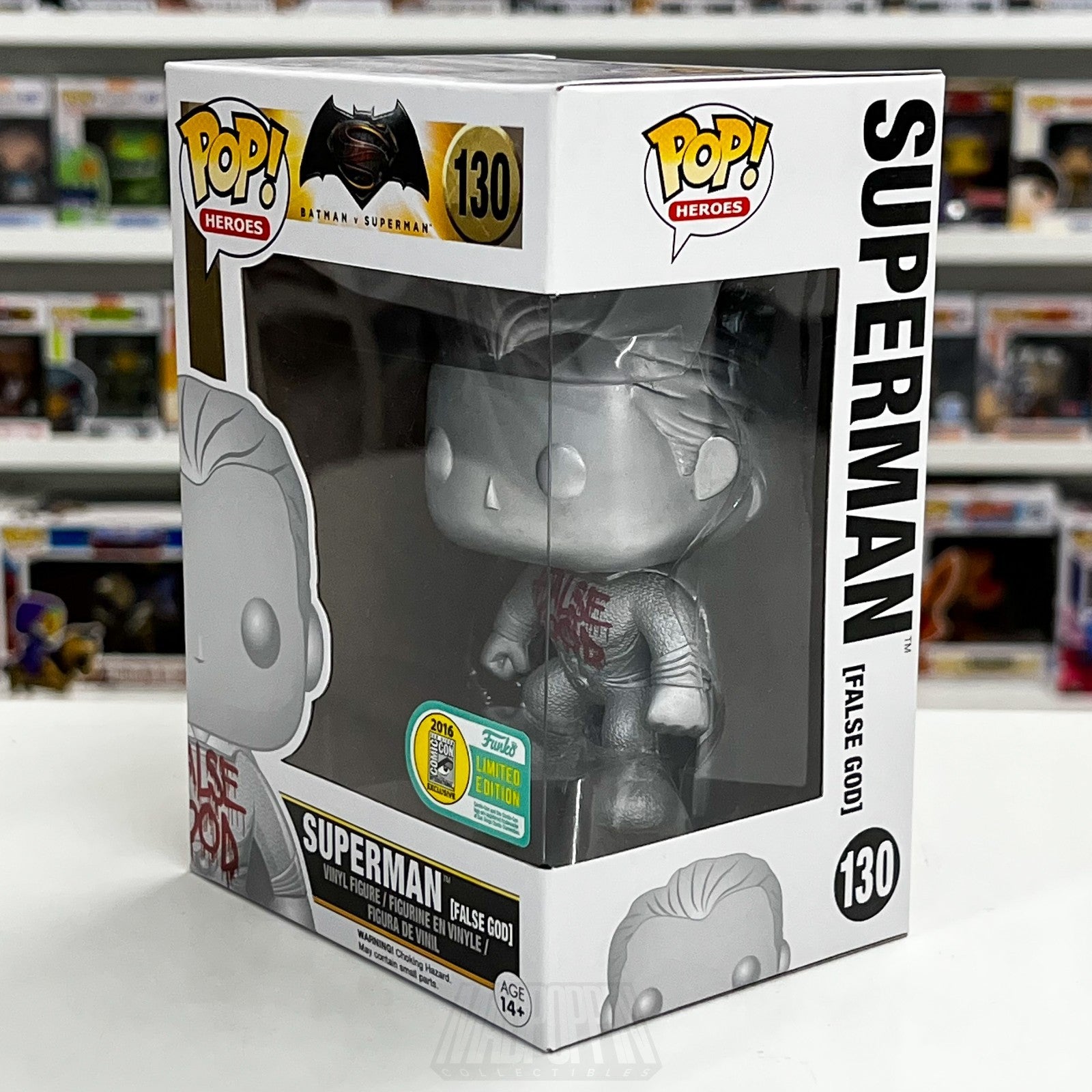 Funko Pop DC Batman vs Superman False God SDCC 130 Con Sticker Toy Vinyl Figure1
