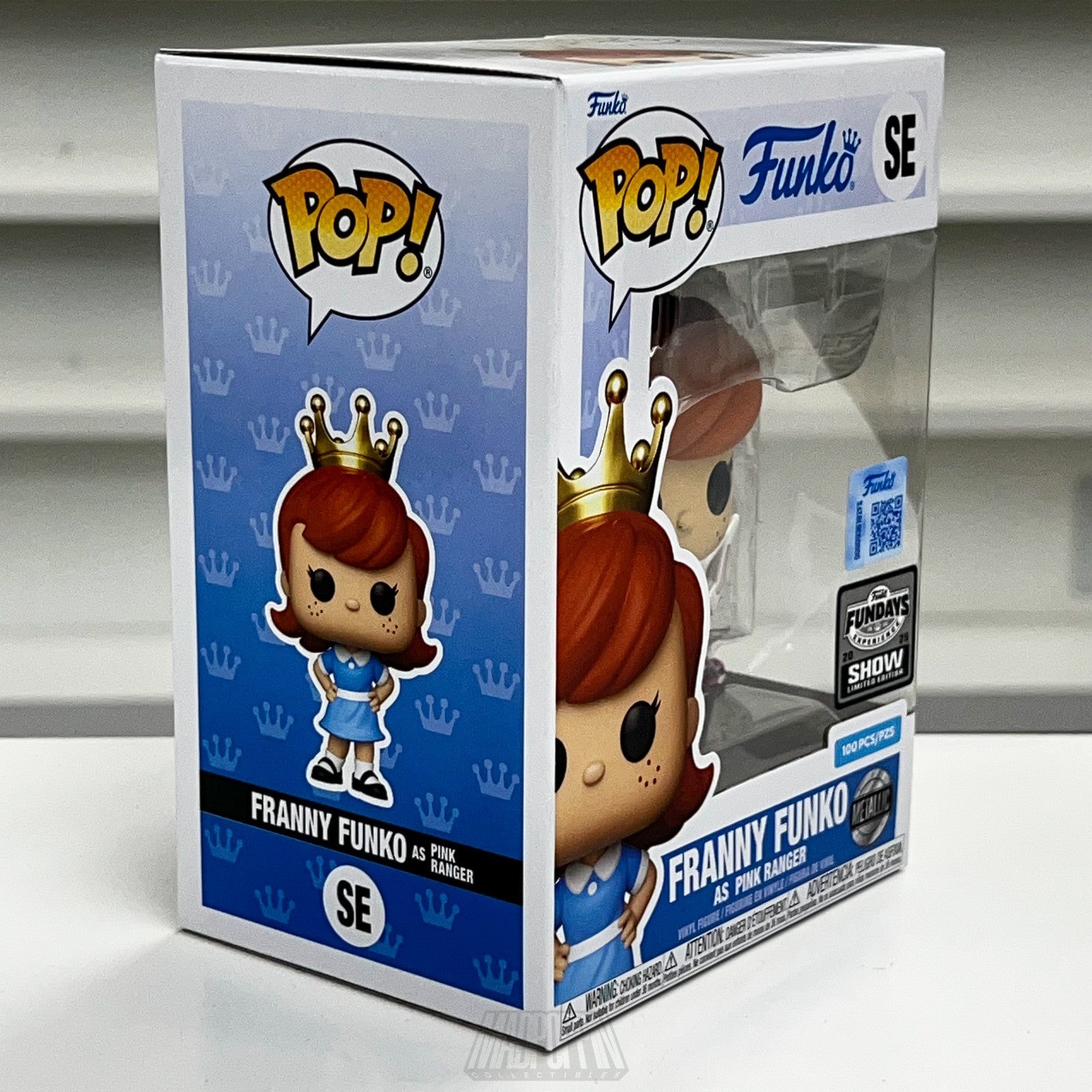Funko Pop Fundays Franny Mighty Morphin Pink Ranger Metallic Show 100 PCS MMPR