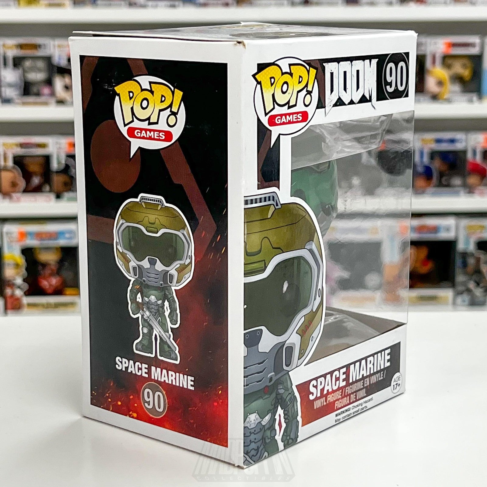 Funko Pop Video Games DOOM Space Marine #90 Vinyl Figure Boxed 2016 Bethesda Toy