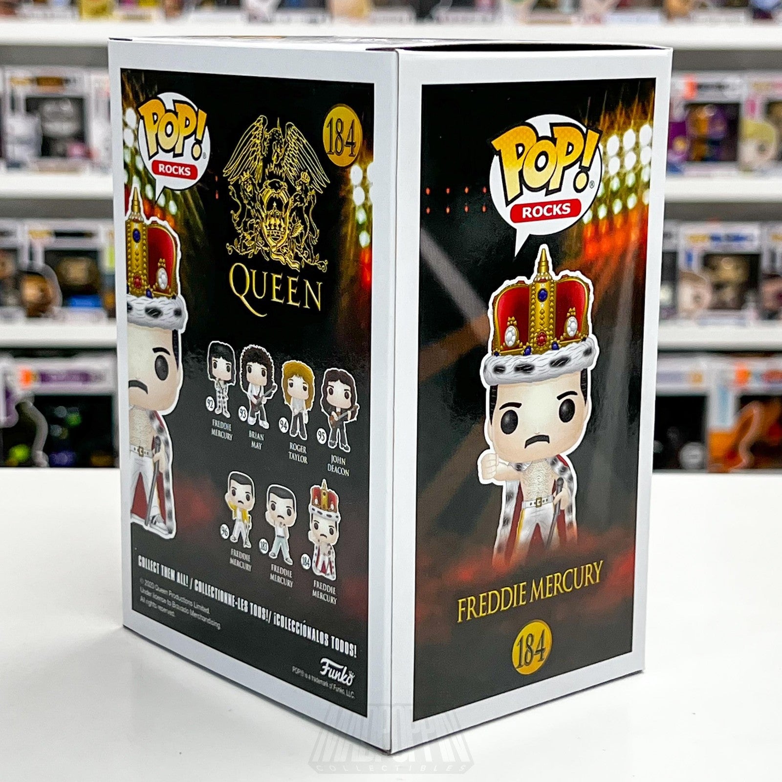 Funko Pop! Rocks Queen Freddie Mercury #184 Crown Robe Vinyl Figure Boxed4