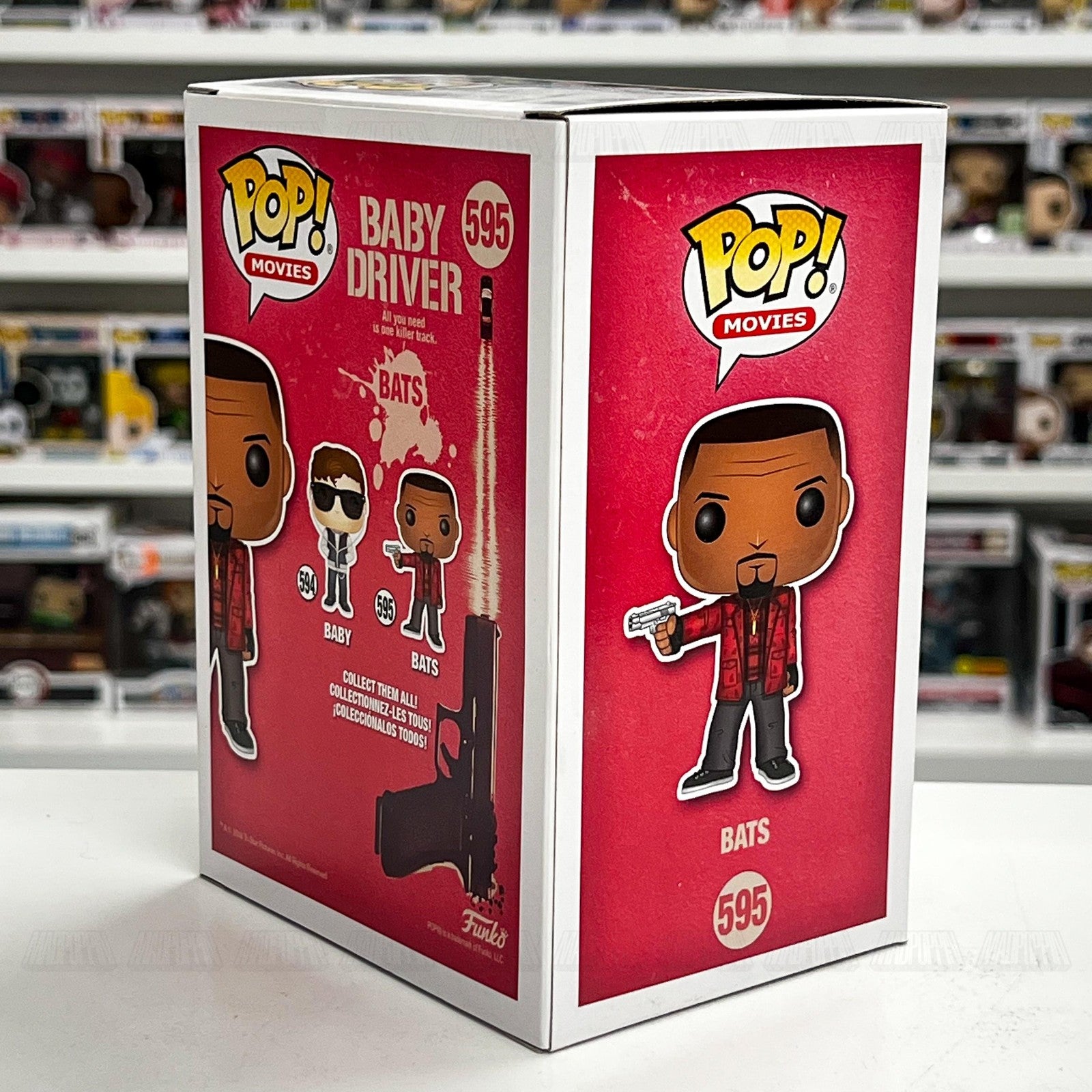 Funko Pop Movies Baby Driver Bats #595 Vinyl Figure Collectible New In Box NIB