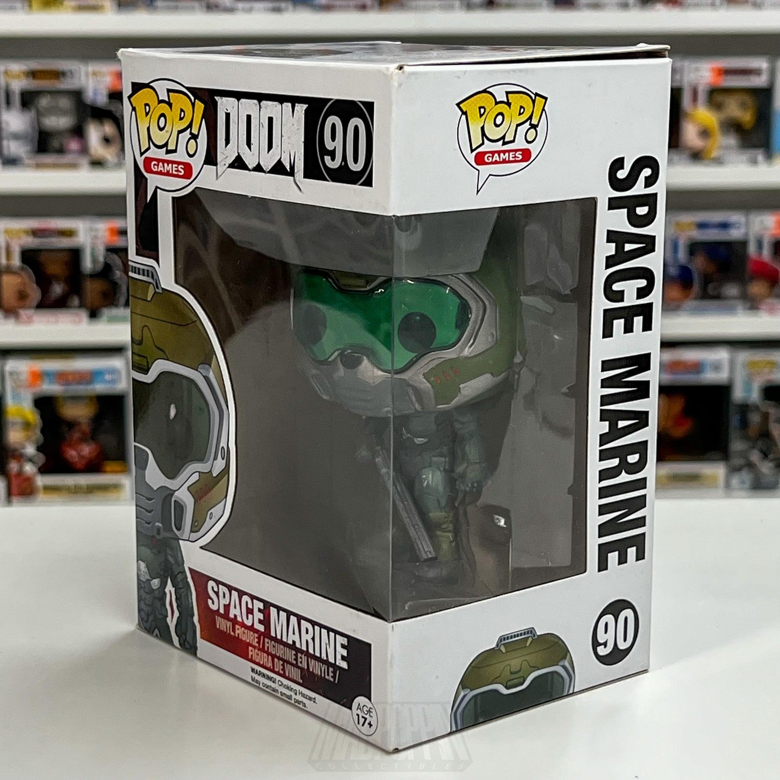 Funko Pop Video Games DOOM Space Marine #90 Vinyl Figure Boxed 2016 Bethesda Toy